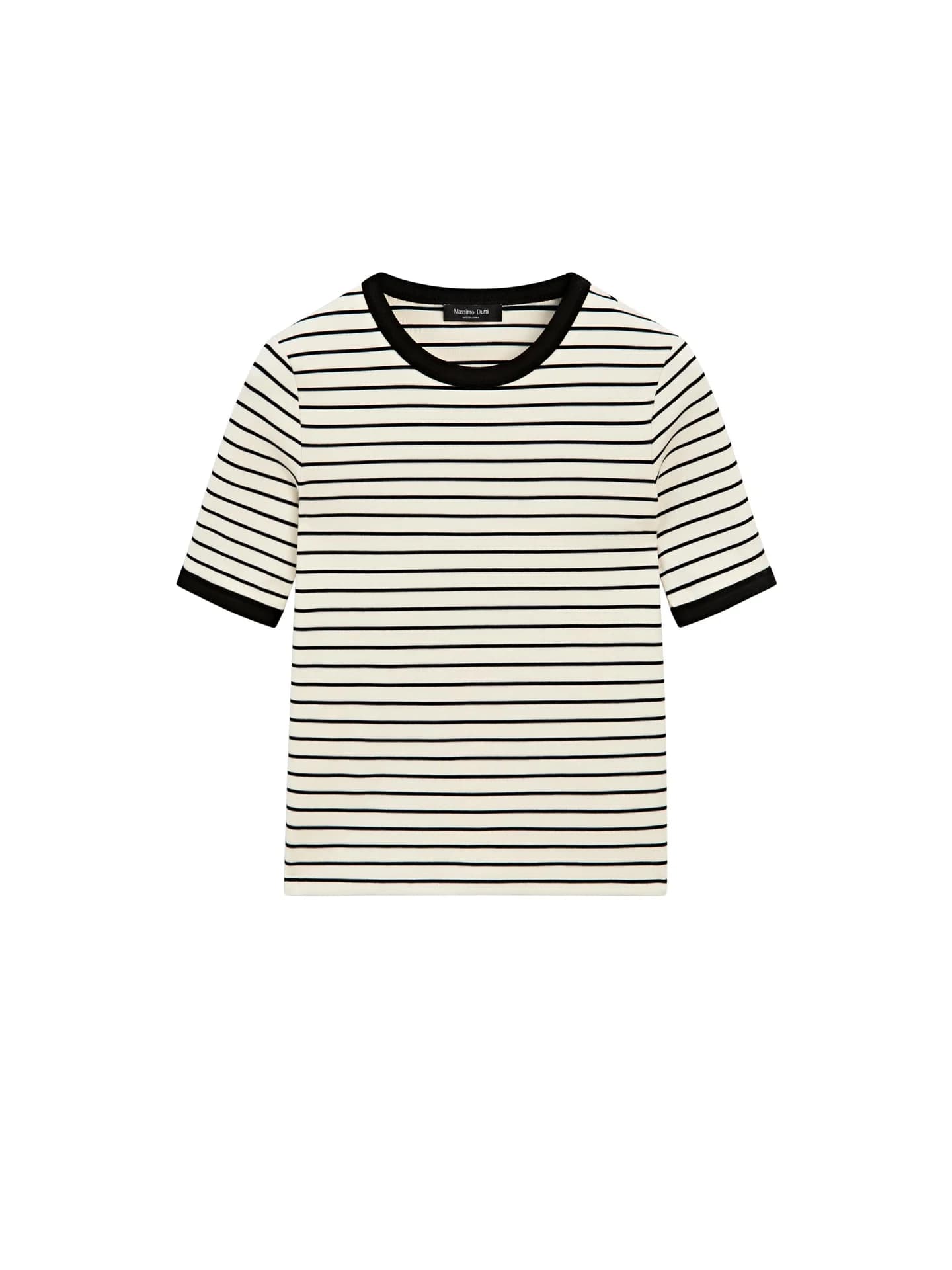 Футболка с короткими рукавами и контрастными полосками. - фото 7