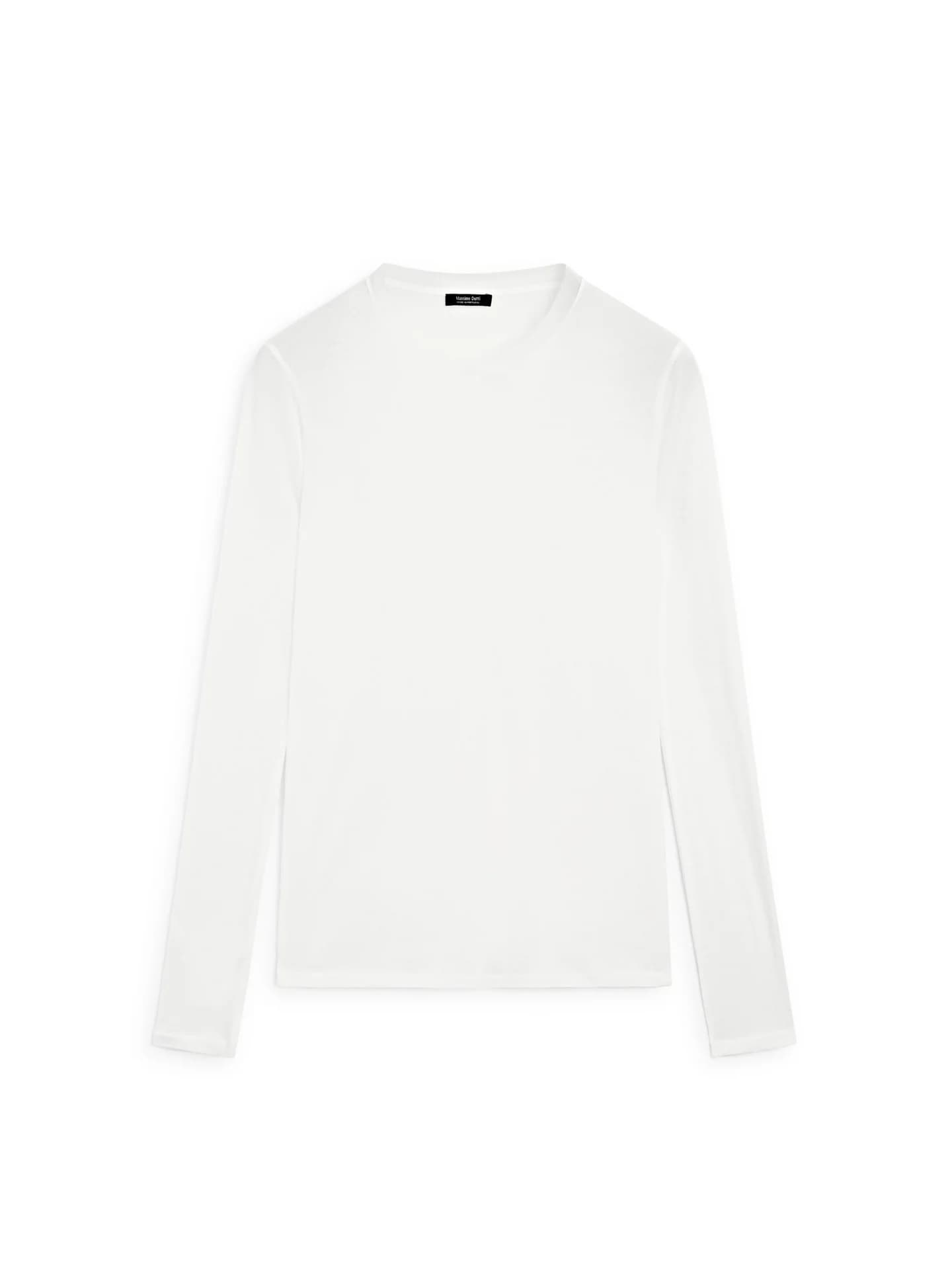 Прозрачная футболка из 100% хлопка с декоративным вырезом. - фото 8