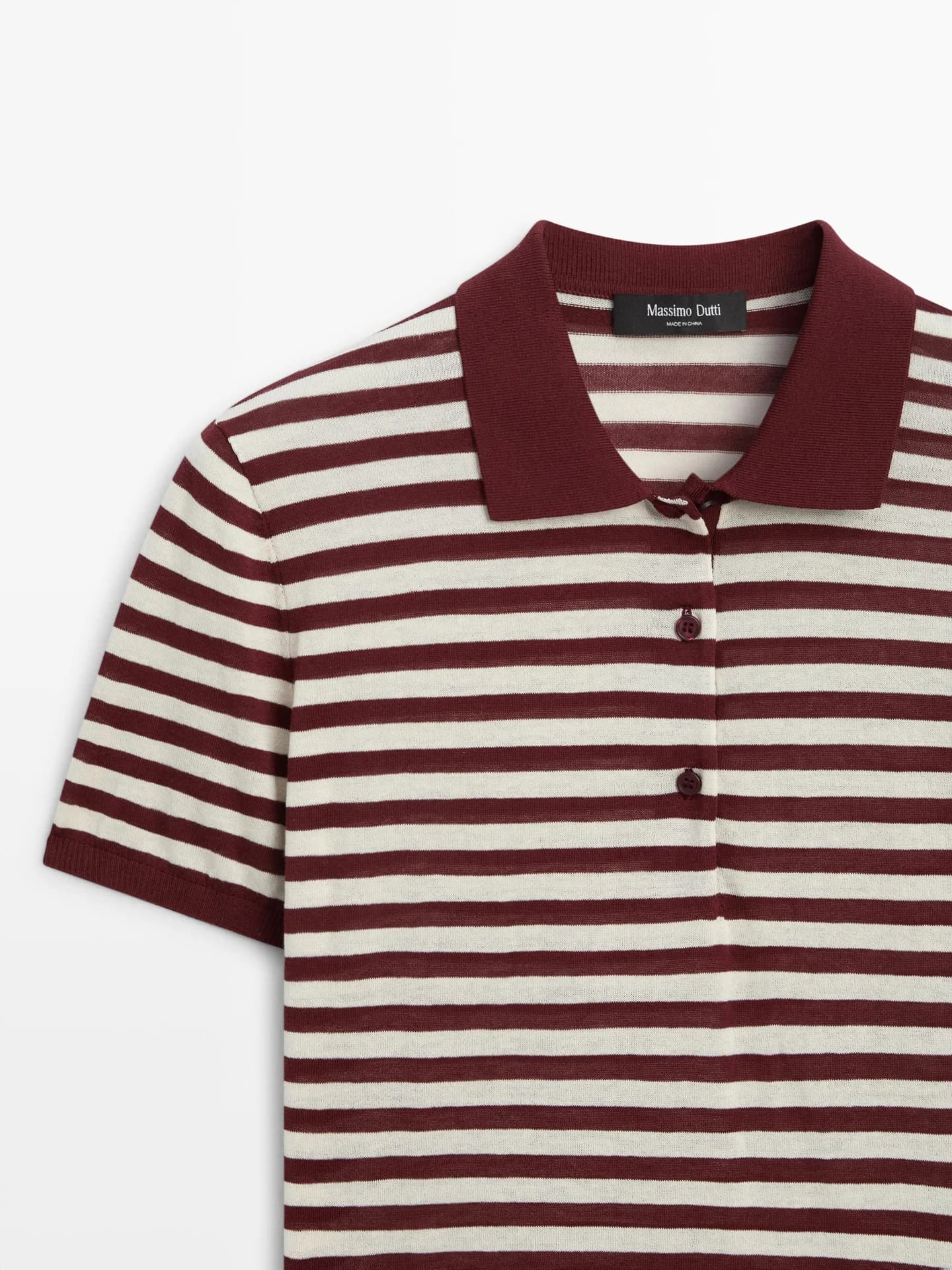 Полосатая рубашка-поло из хлопка - фото 4