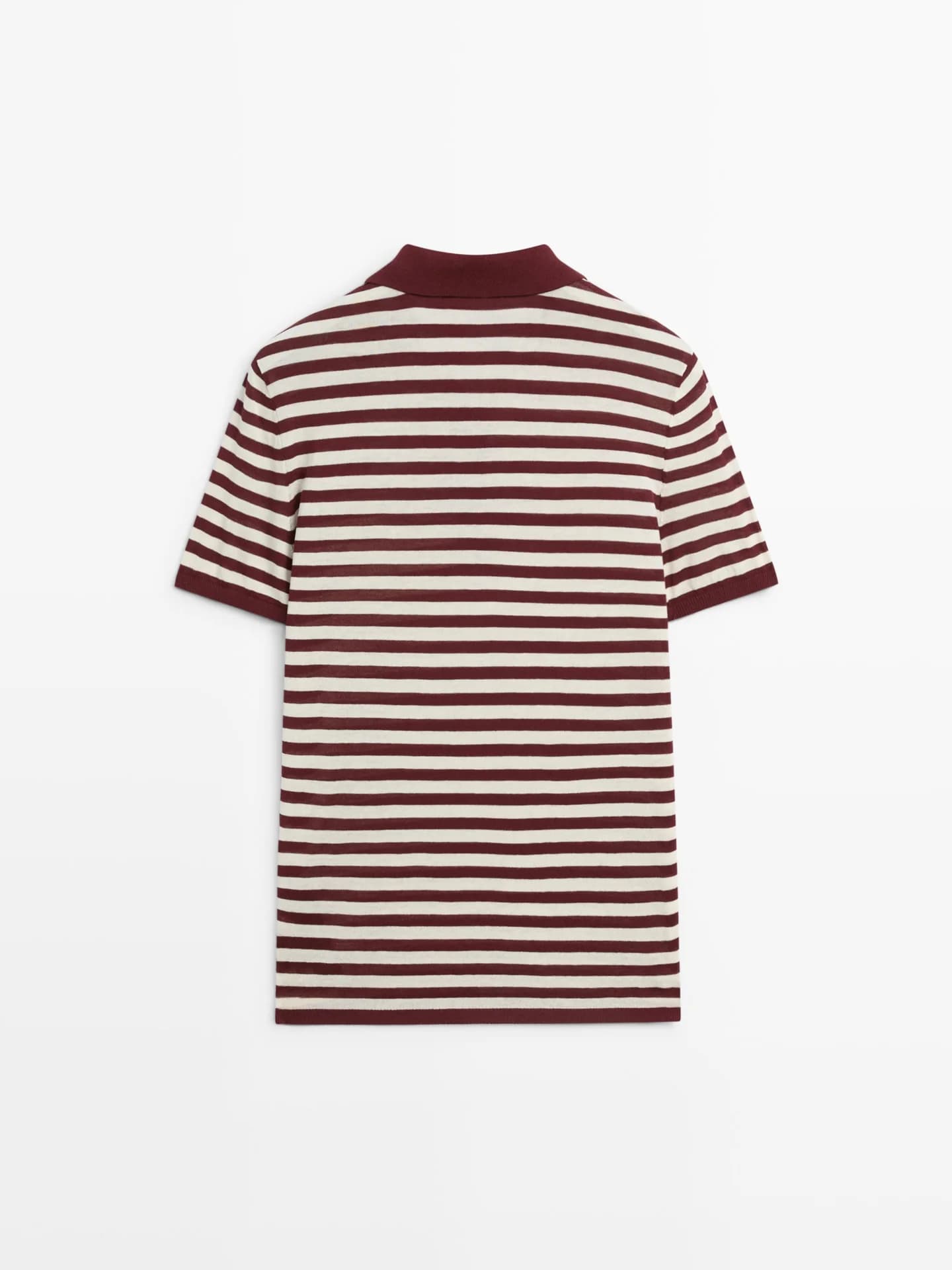 Полосатая рубашка-поло из хлопка - фото 6