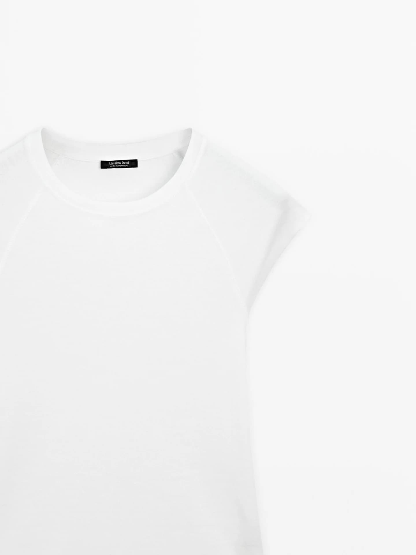 Хлопковая футболка с короткими рукавами реглан - фото 2