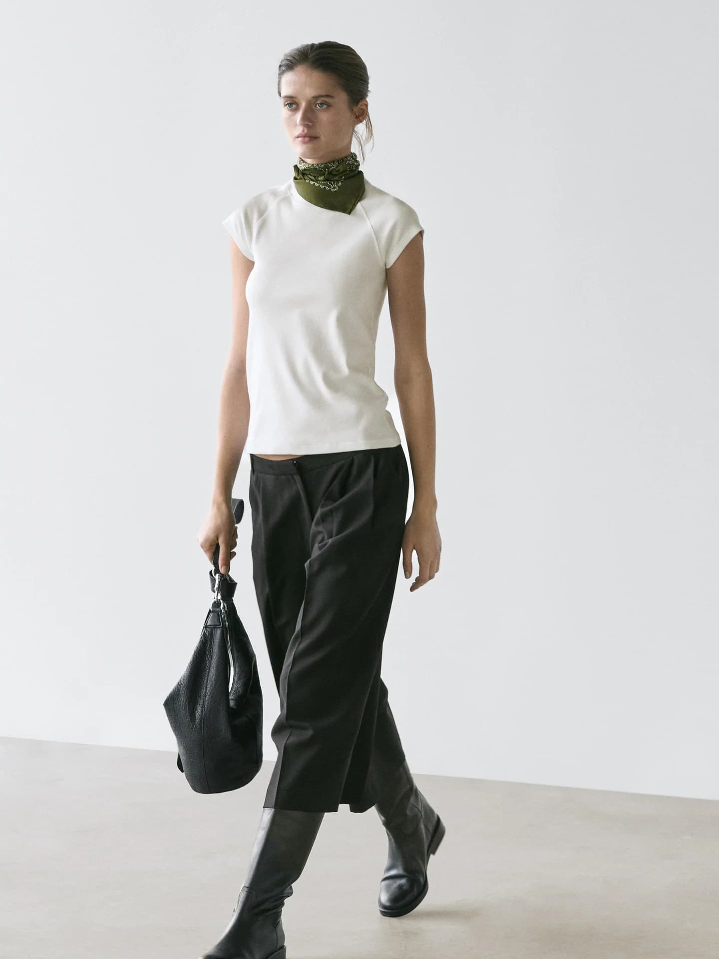 Хлопковая футболка с короткими рукавами реглан - фото 10