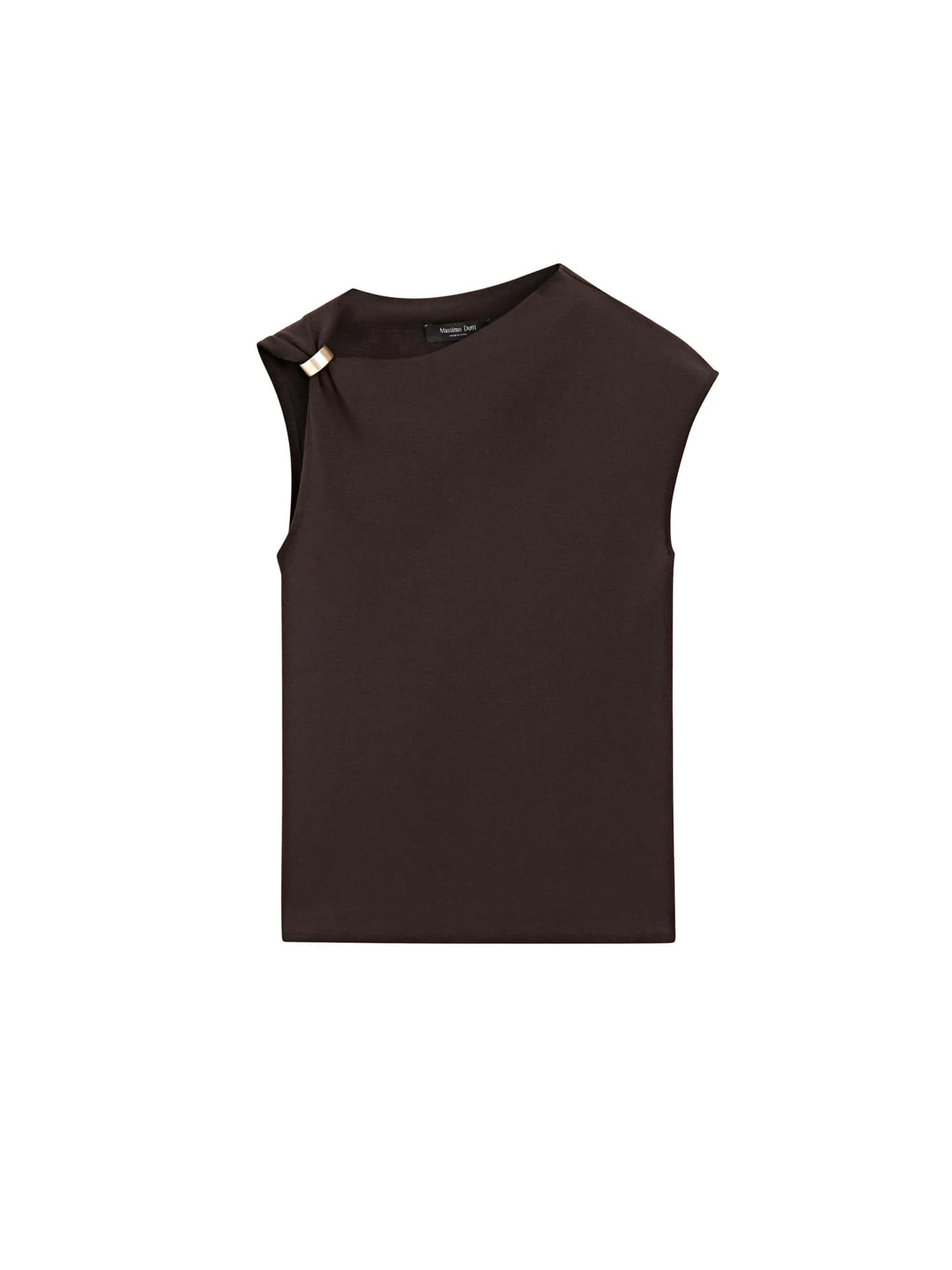 Асимметричный топ с брошью - фото 7