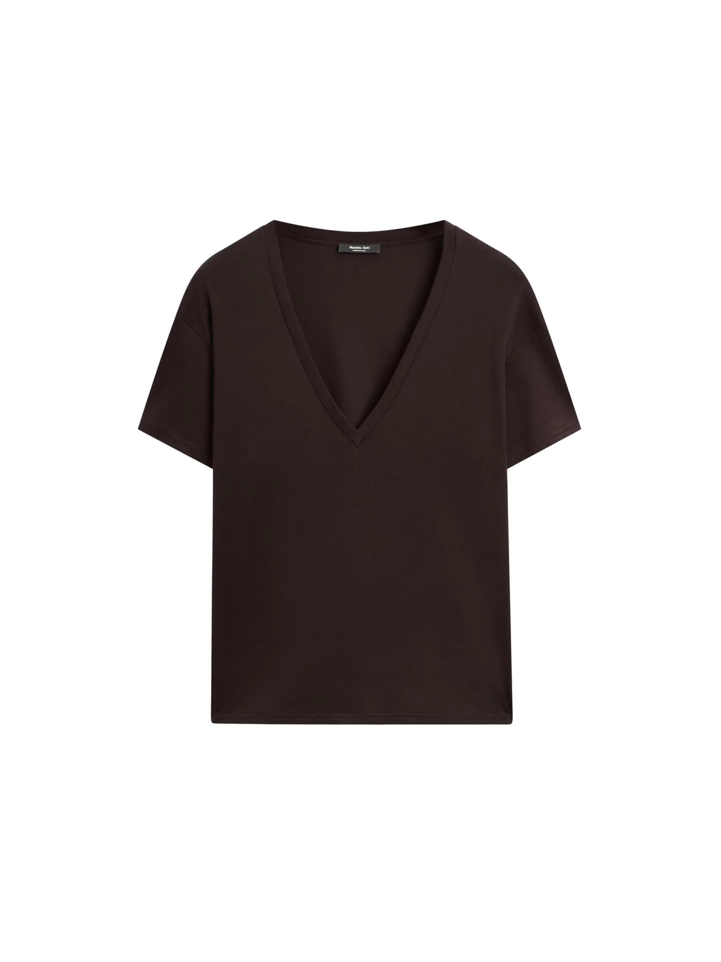 Футболка с V-образным вырезом из 100% хлопка. - фото 6