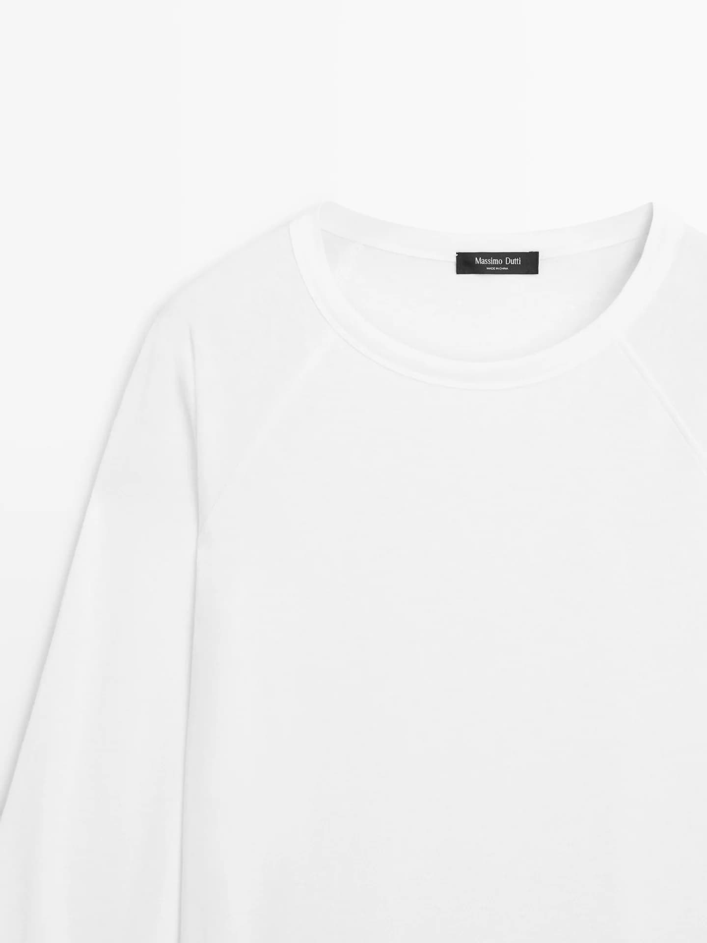 Футболка из 100% хлопка с длинными рукавами - фото 3