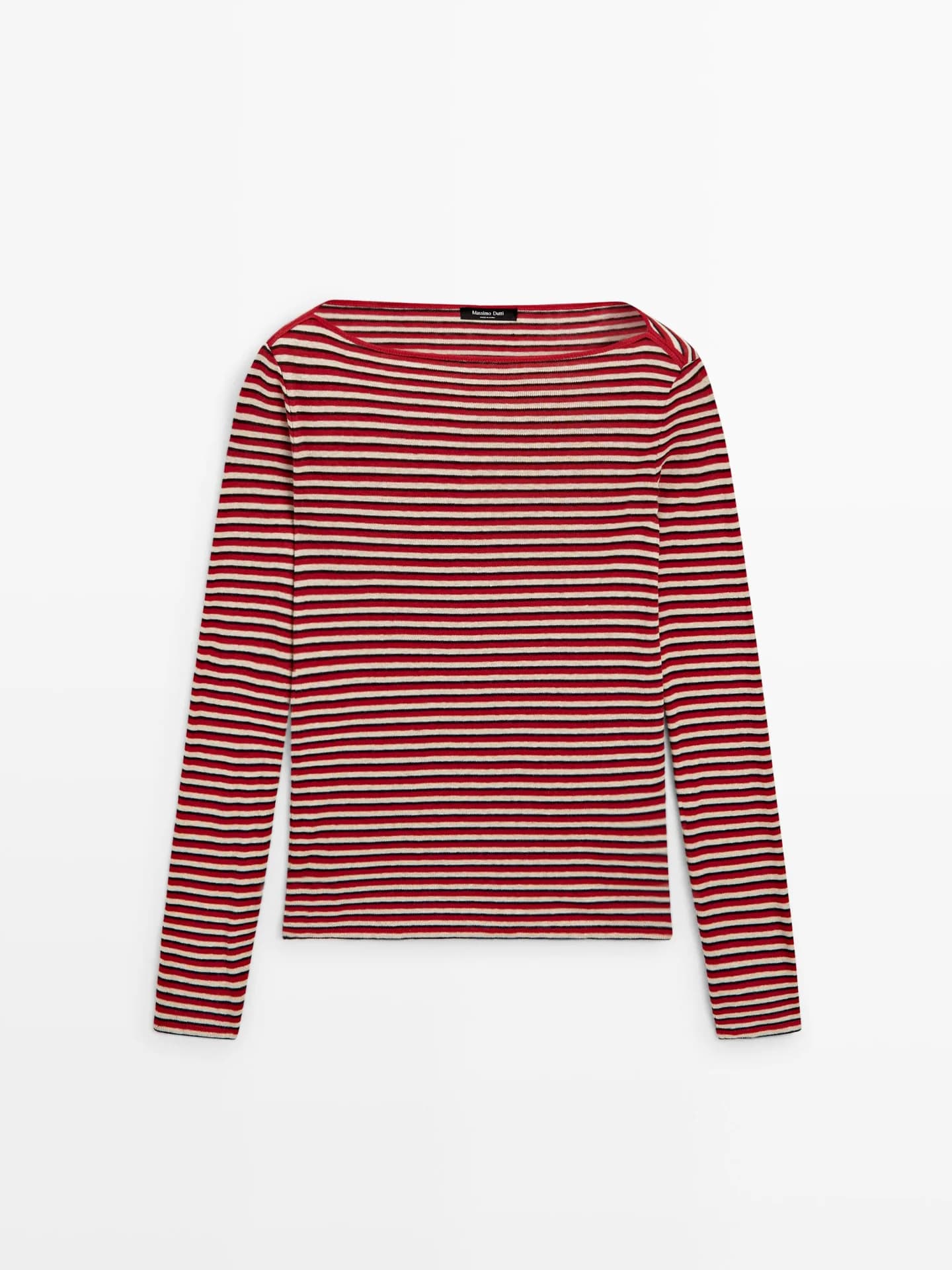 Полосатая футболка с длинными рукавами - фото 5