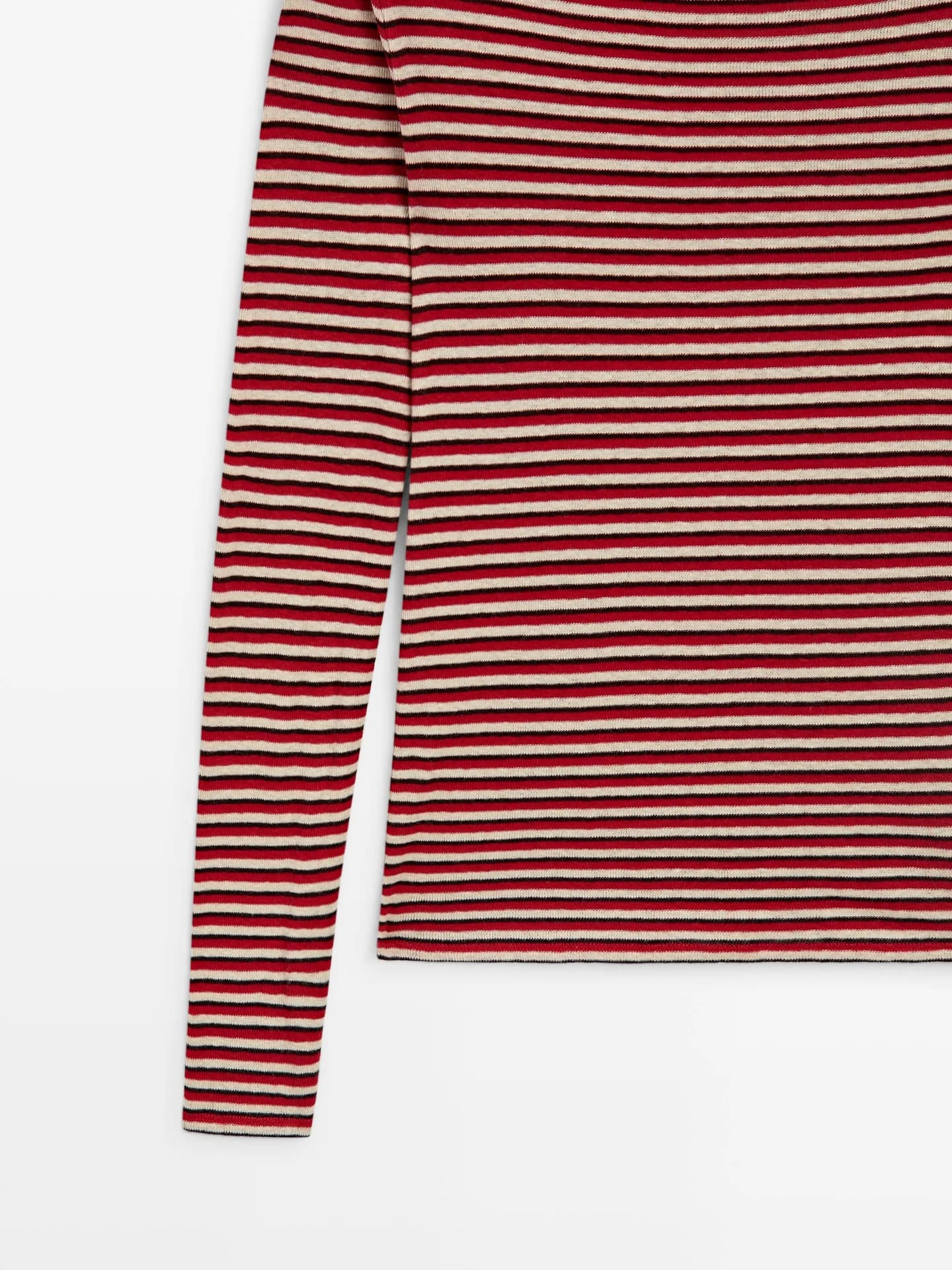 Полосатая футболка с длинными рукавами - фото 8