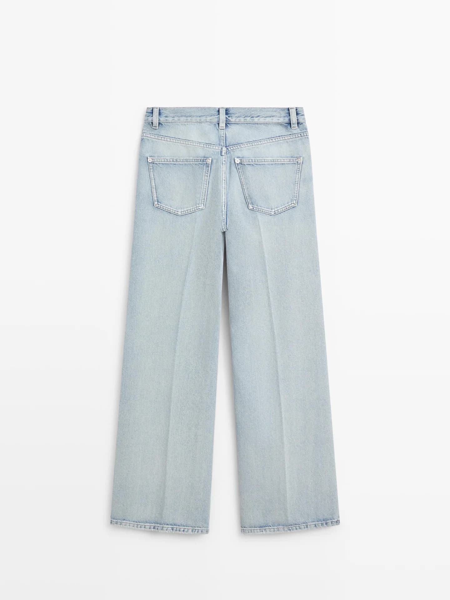 Джинсы палаццо с высокой талией - фото 7