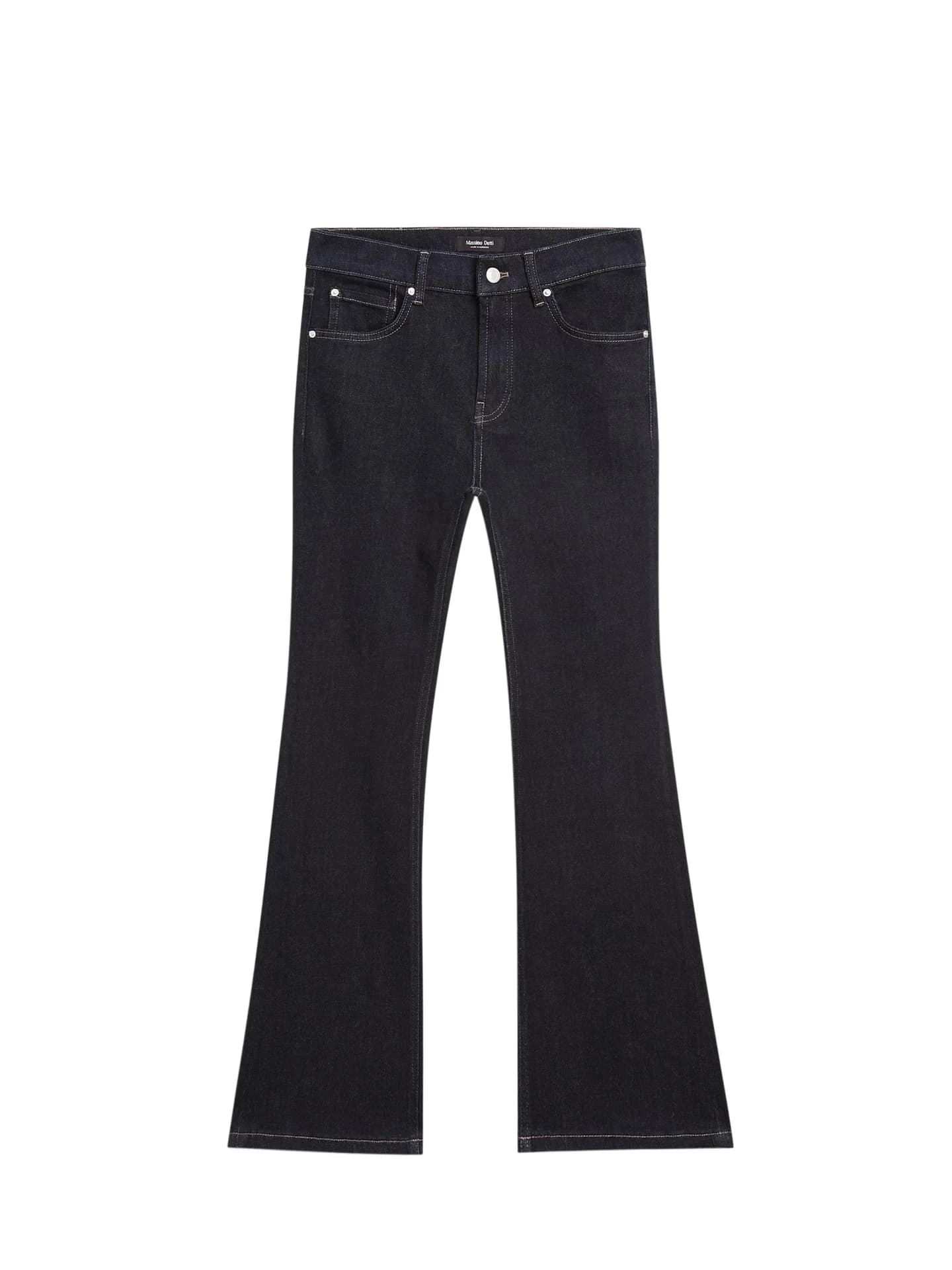 Джинсы-клеш скинни с высокой талией - фото 7