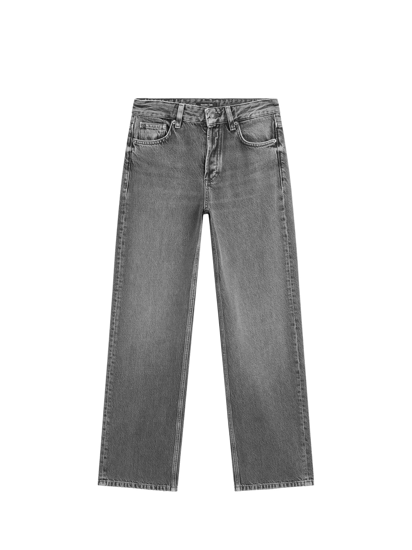 Джинсы со средней посадкой и широкими штанинами - фото 8