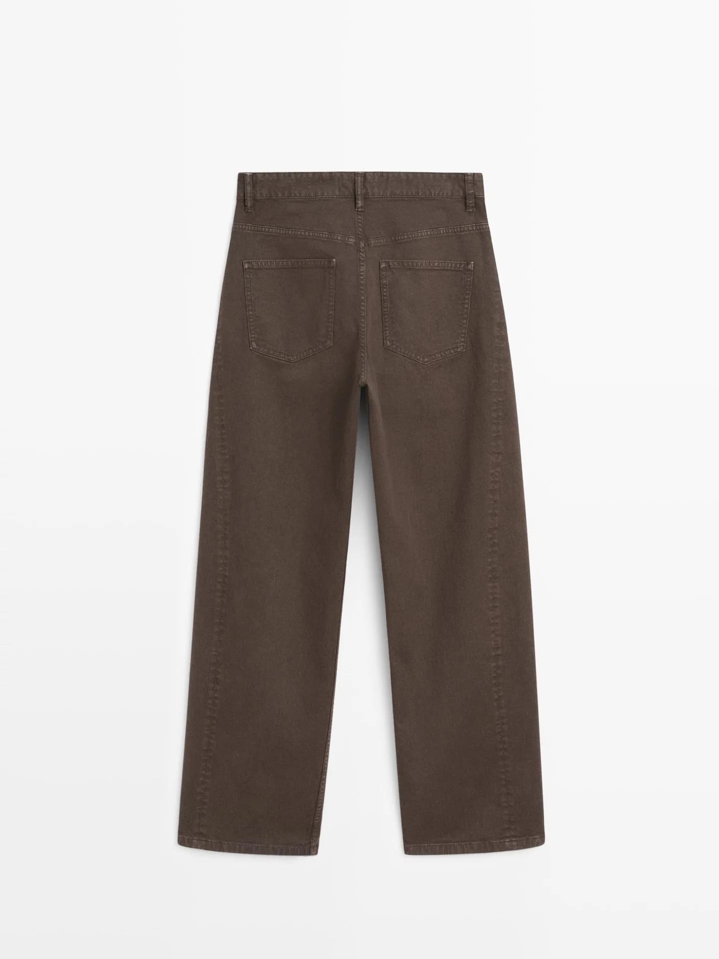 Джинсы объемного кроя с высокой талией - фото 2