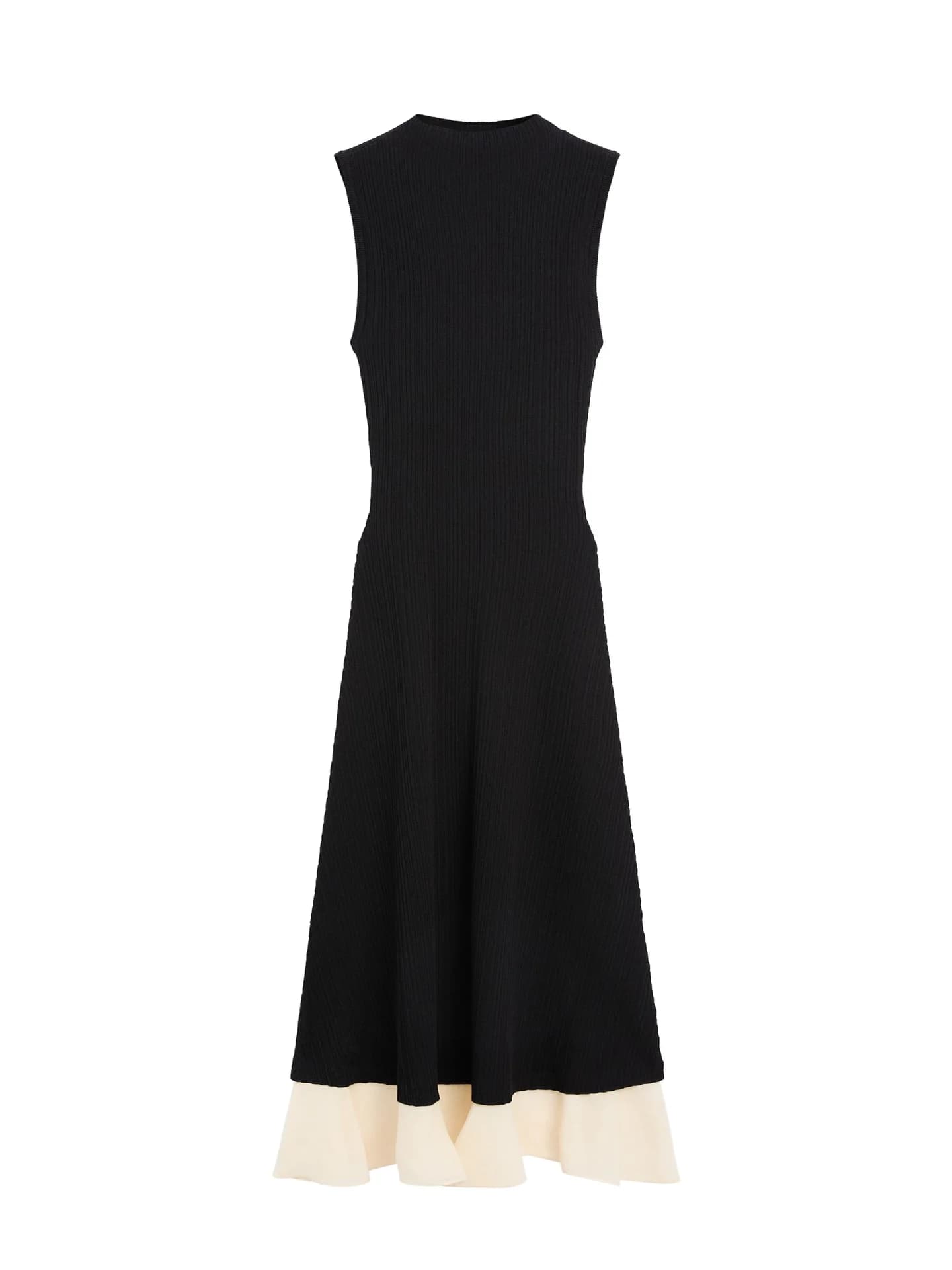 Платье средней длины со складками и оборками - фото 5