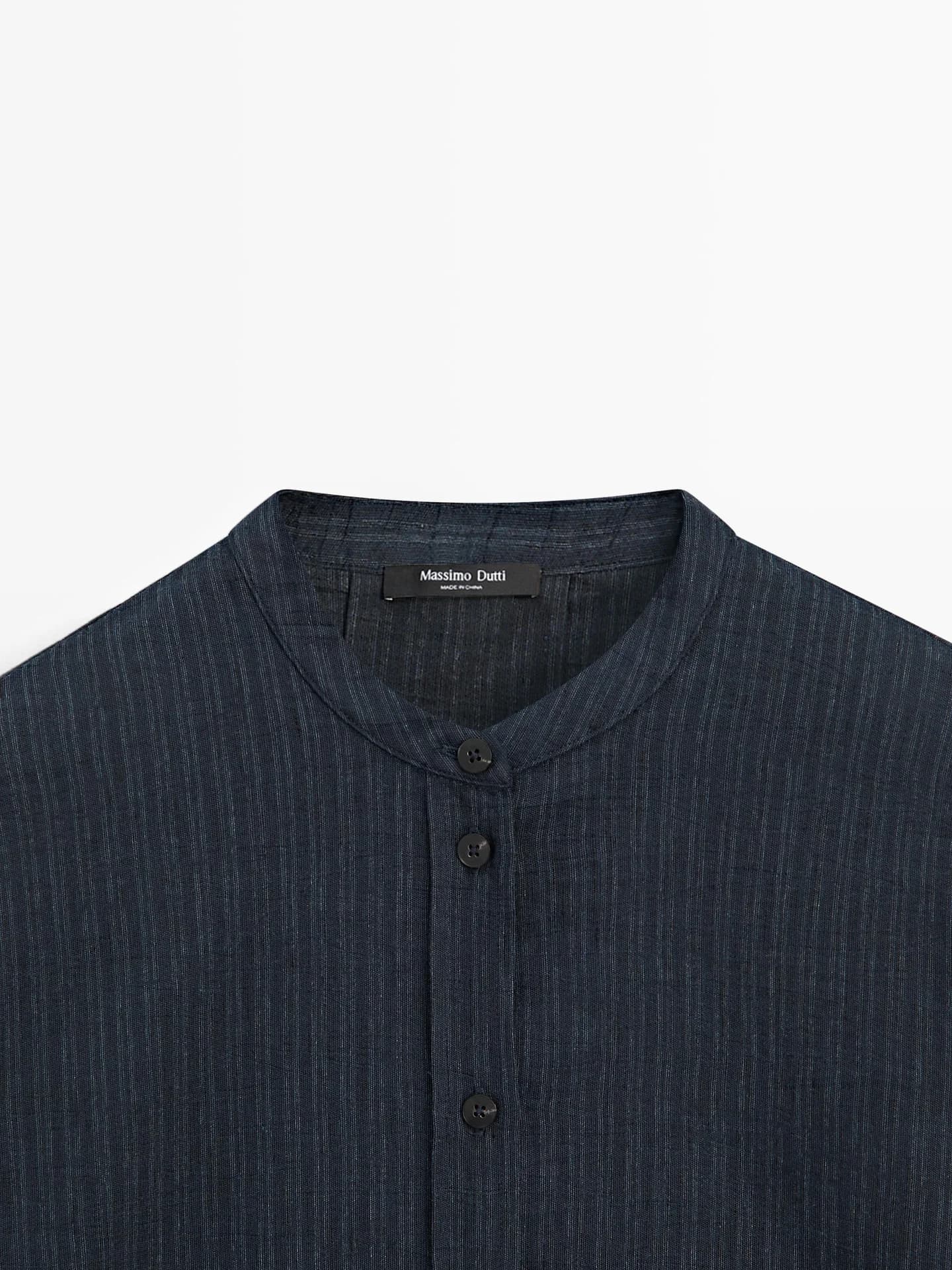 Свободное платье-рубашка средней длины. - фото 4