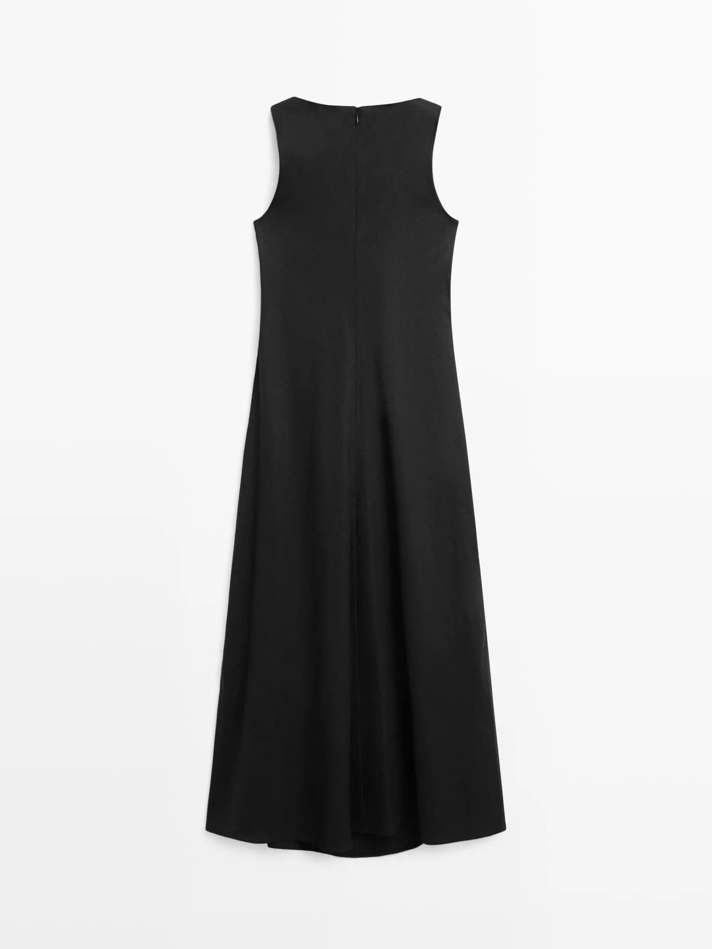 Длинное свободное льняное платье. - фото 7