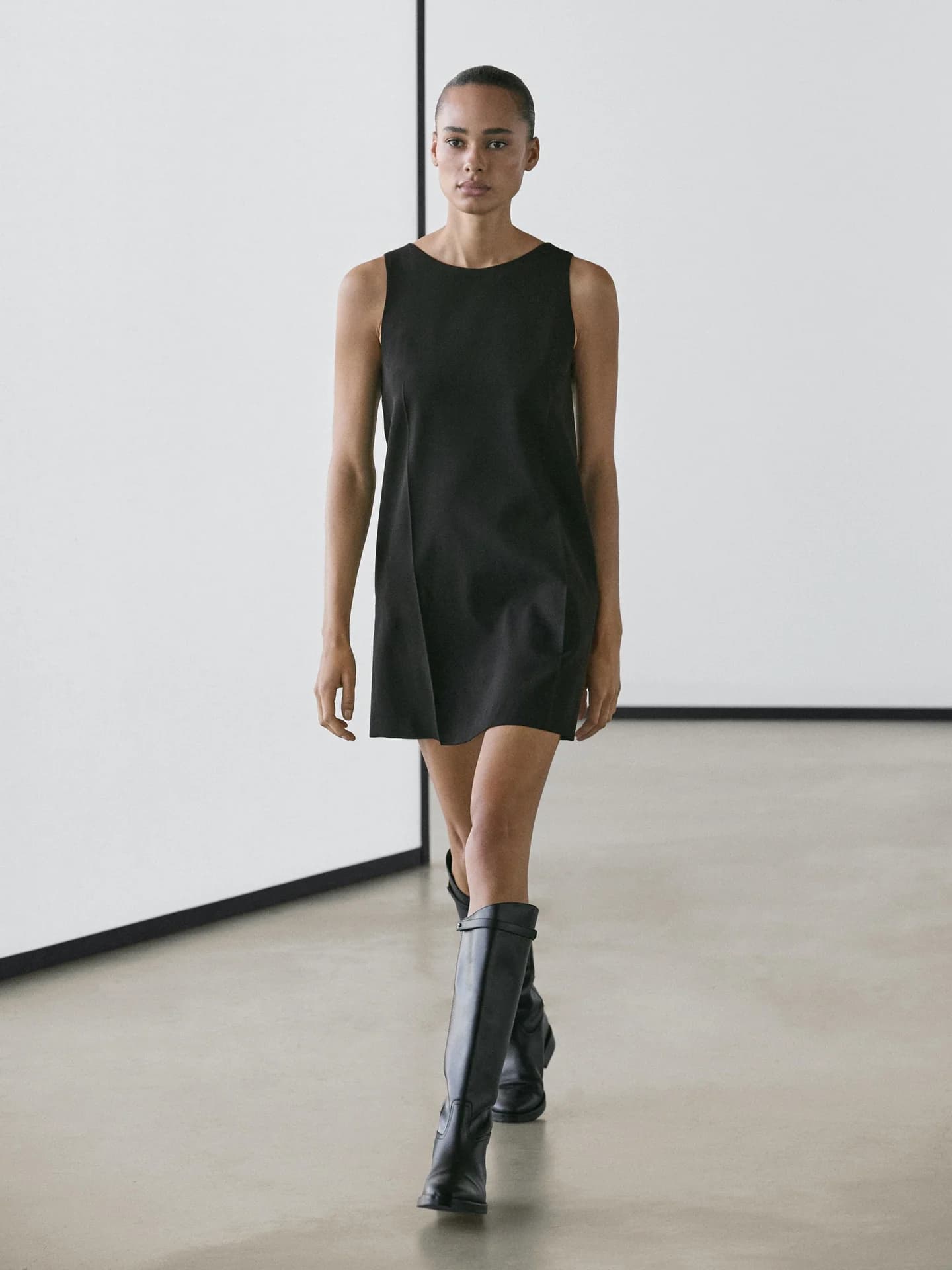 Мини-платье из смесовой шерсти. - фото 4