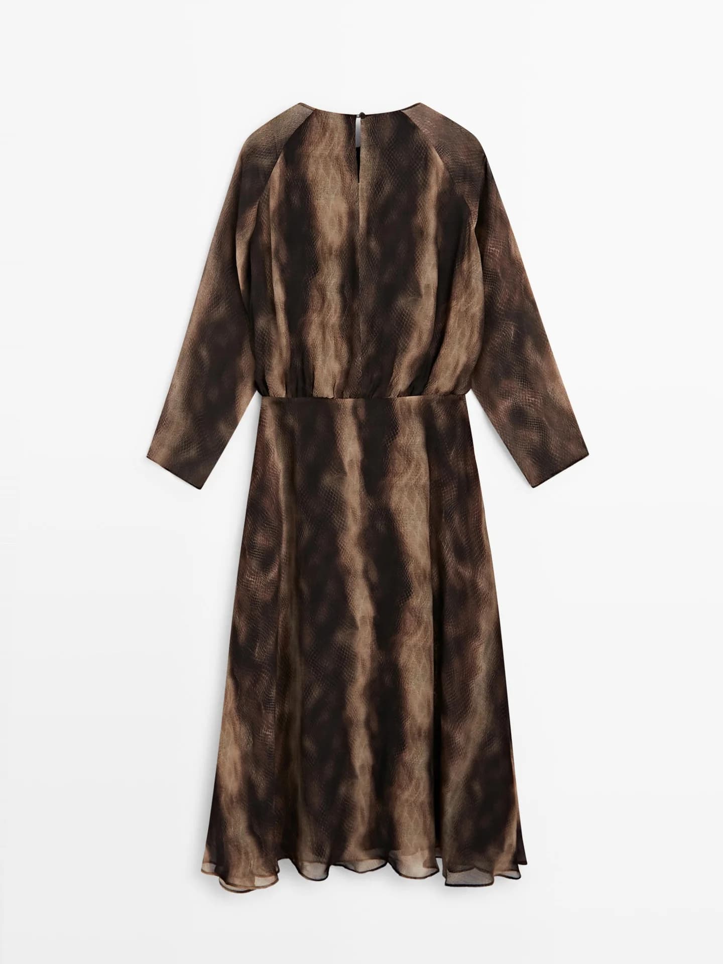 Свободное платье с анималистичным принтом. - фото 5