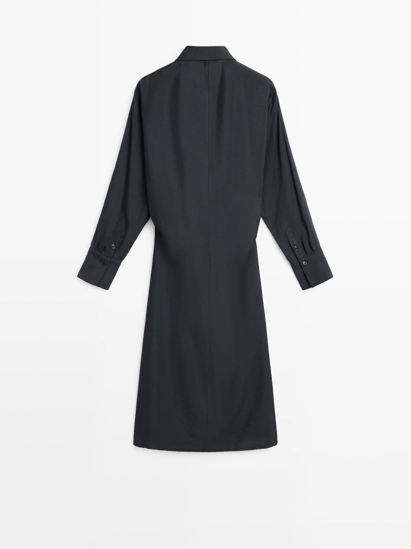 Платье средней длины с декоративной драпировкой - фото 6