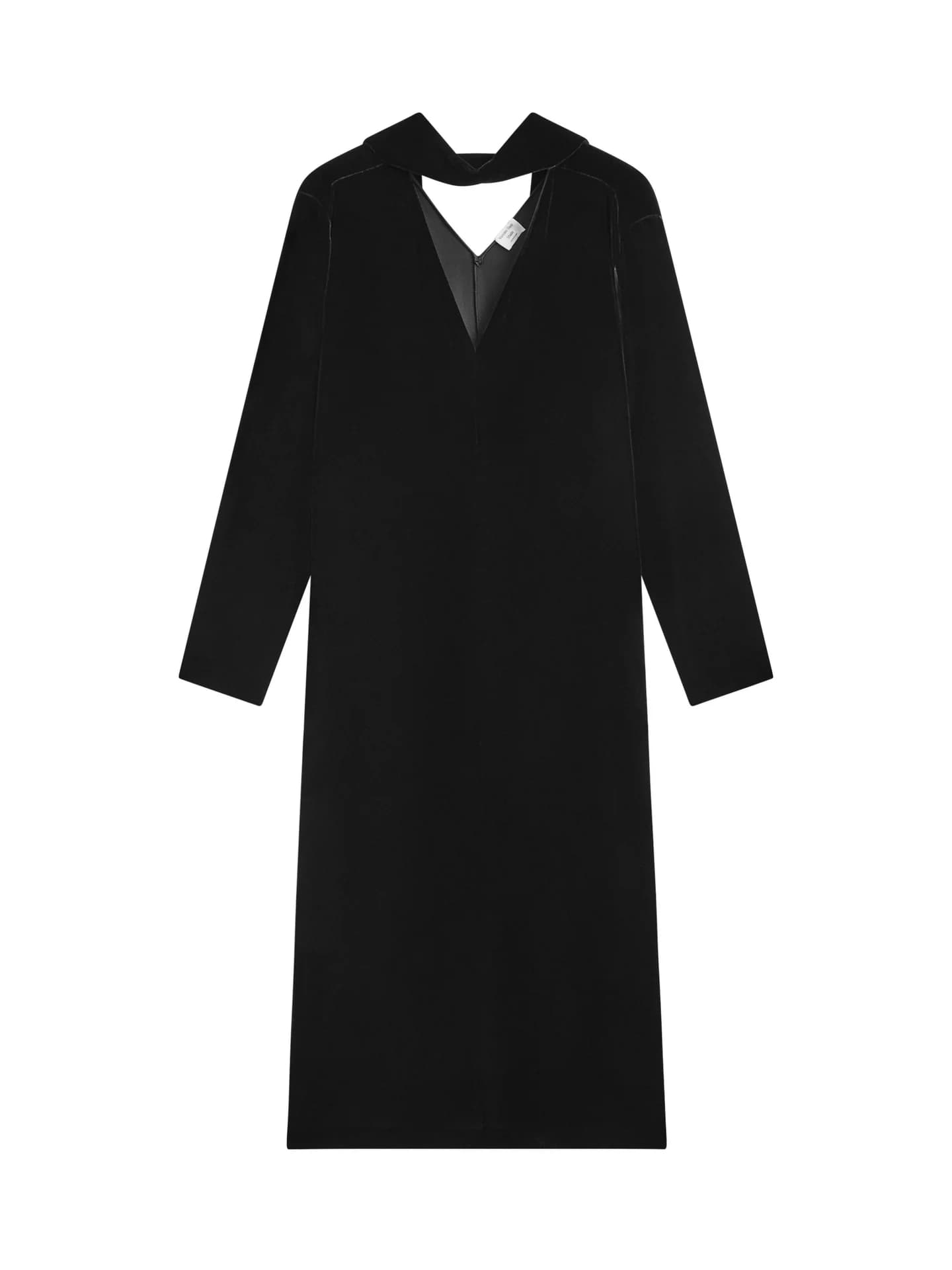 Длинное бархатное платье с завязкой на шее − СТУДИЯ - фото 8