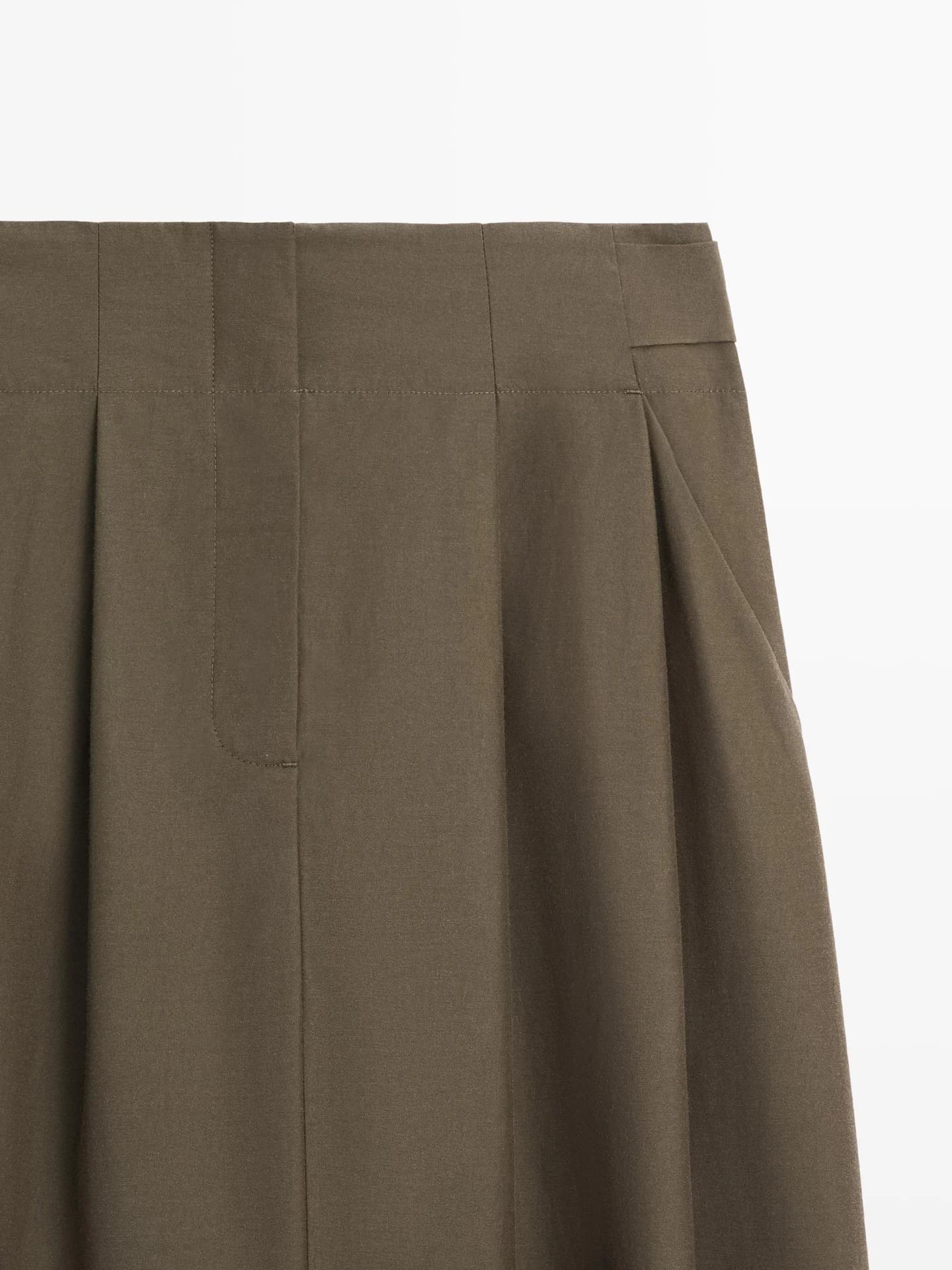 Юбка средней длины со складками - фото 3