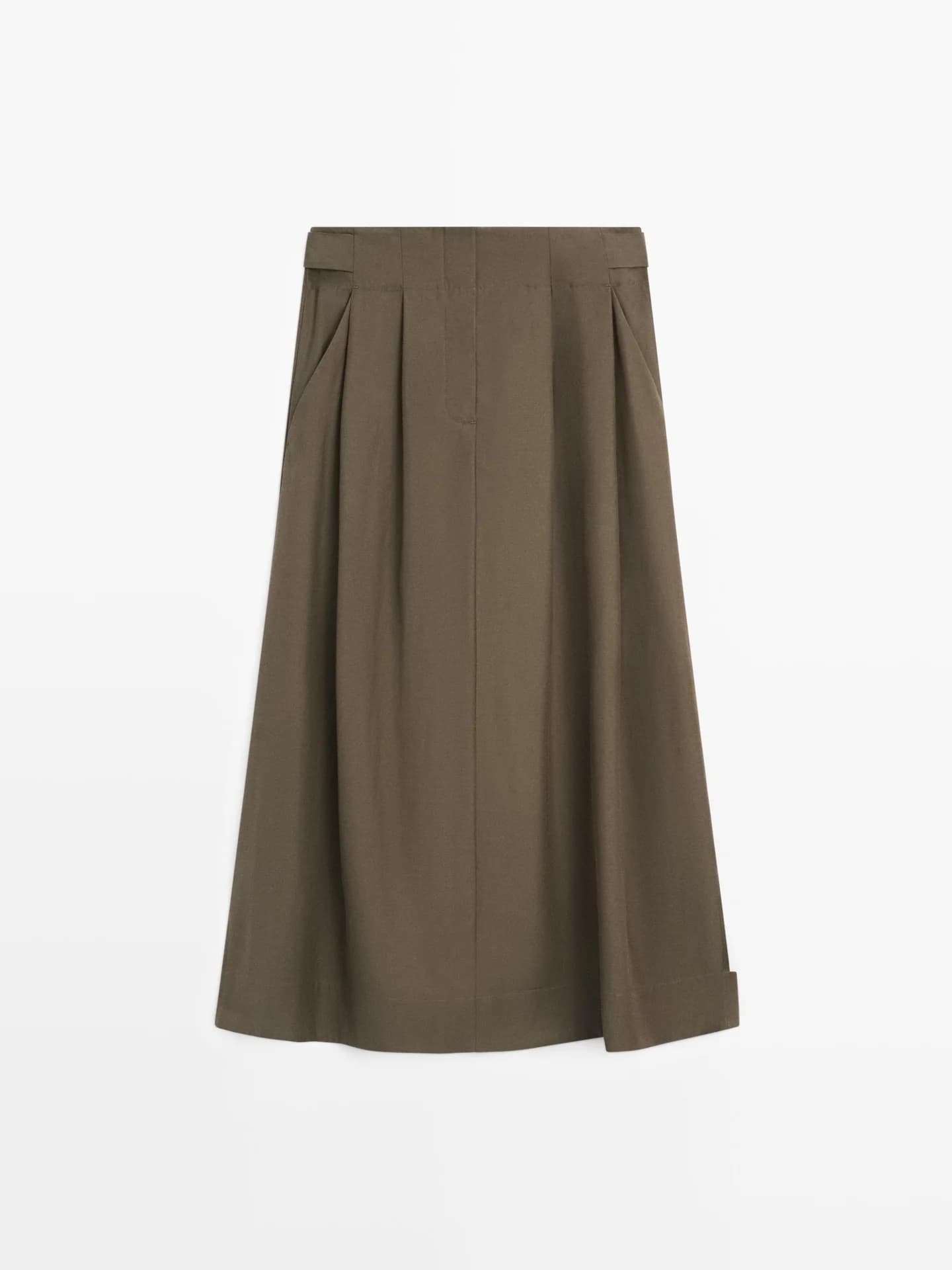 Юбка средней длины со складками - фото 4