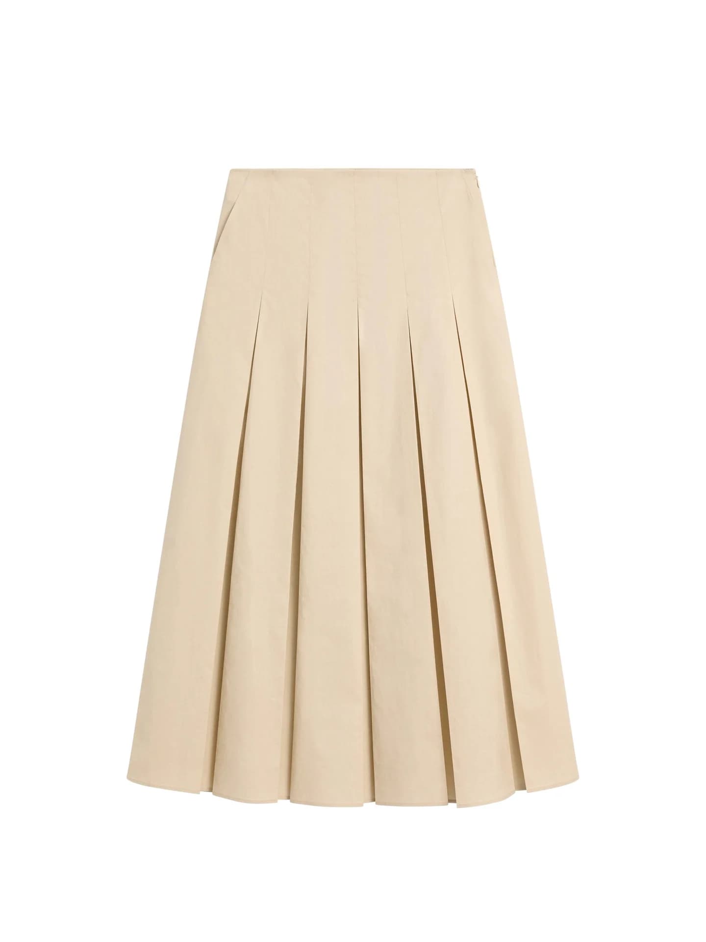 Юбка средней длины со складками из хлопка - фото 4