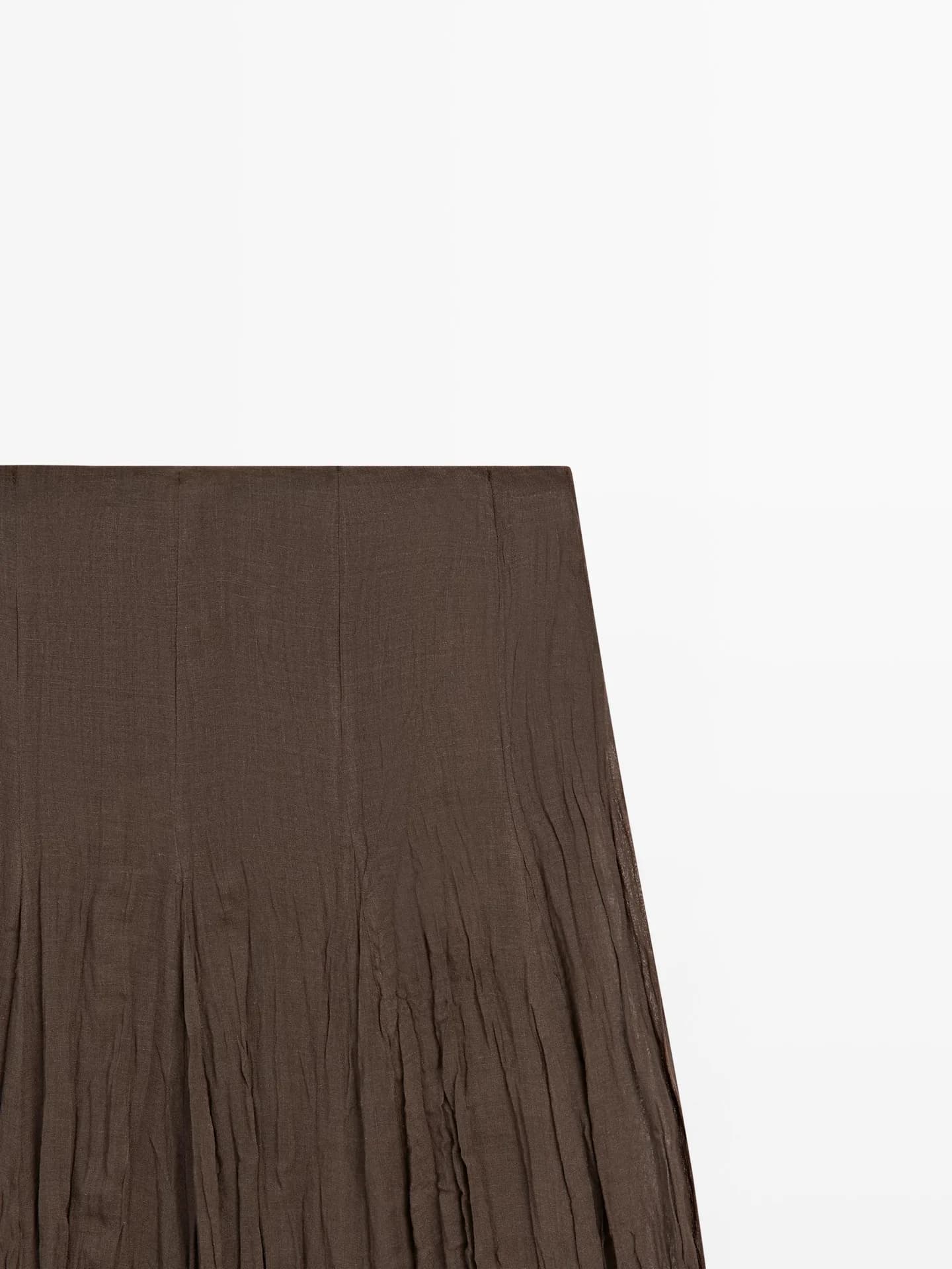 Свободная юбка средней длины с годетами. - фото 2