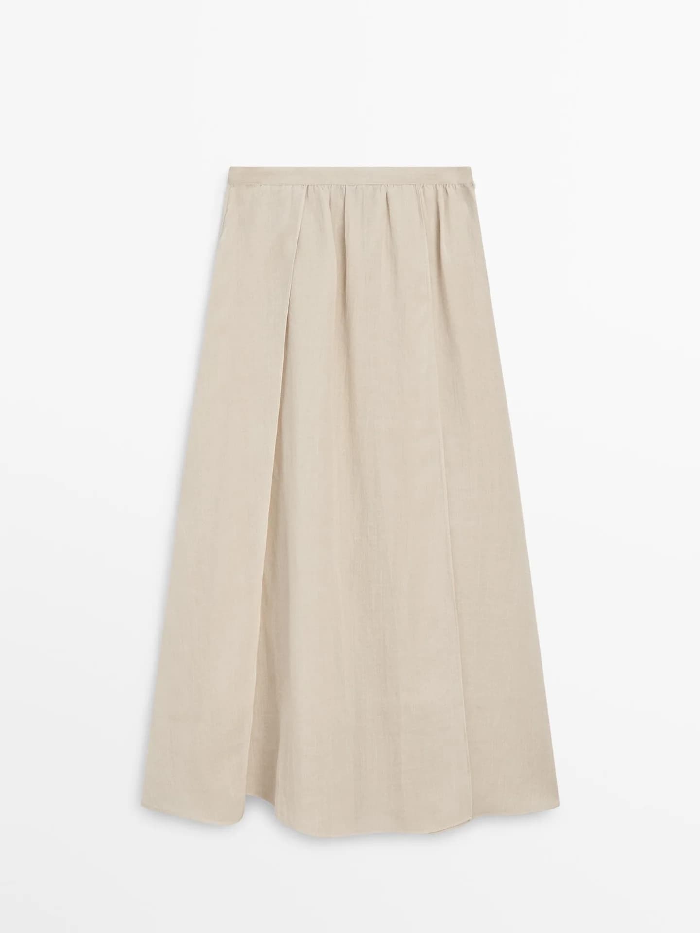 Свободная юбка средней длины с открытыми плечами. - фото 8