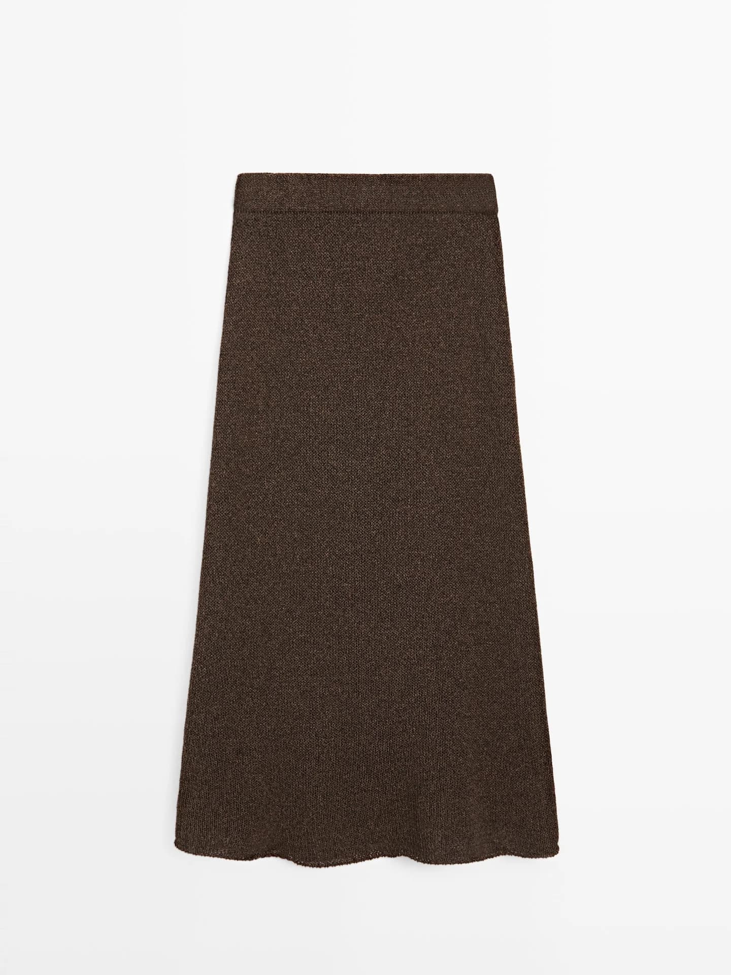 Длинная трикотажная юбка из смесового хлопка.