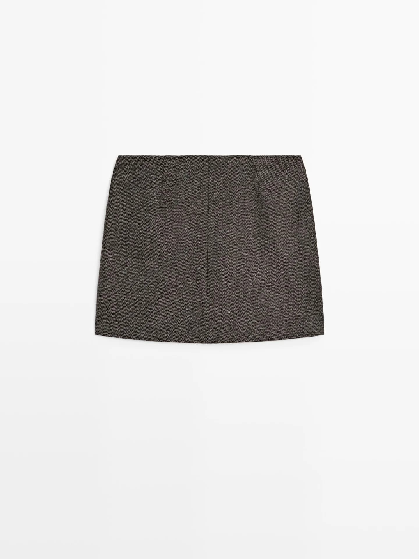 Мини-юбка из смесовой шерсти - фото 7