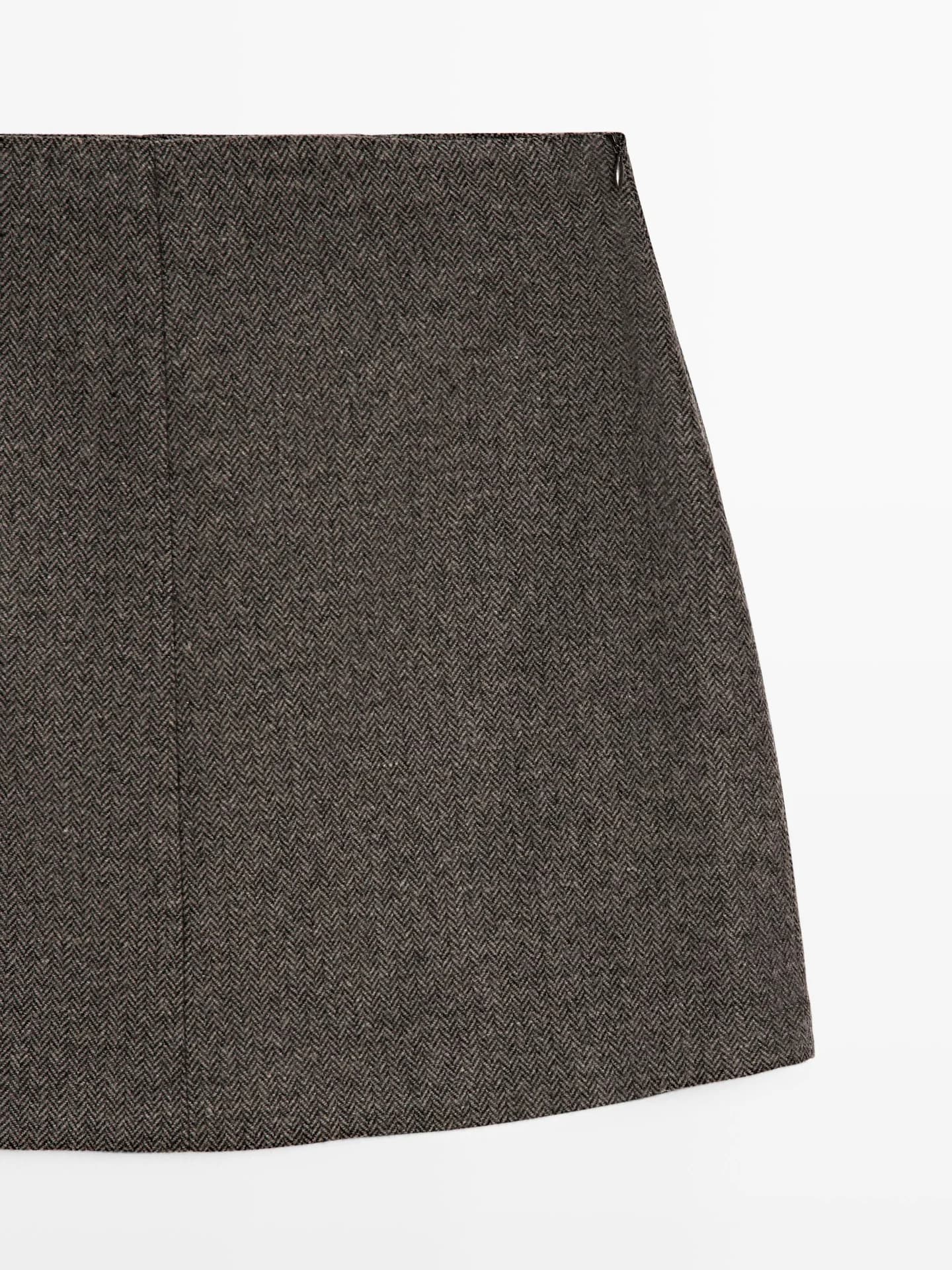 Мини-юбка из смесовой шерсти - фото 8