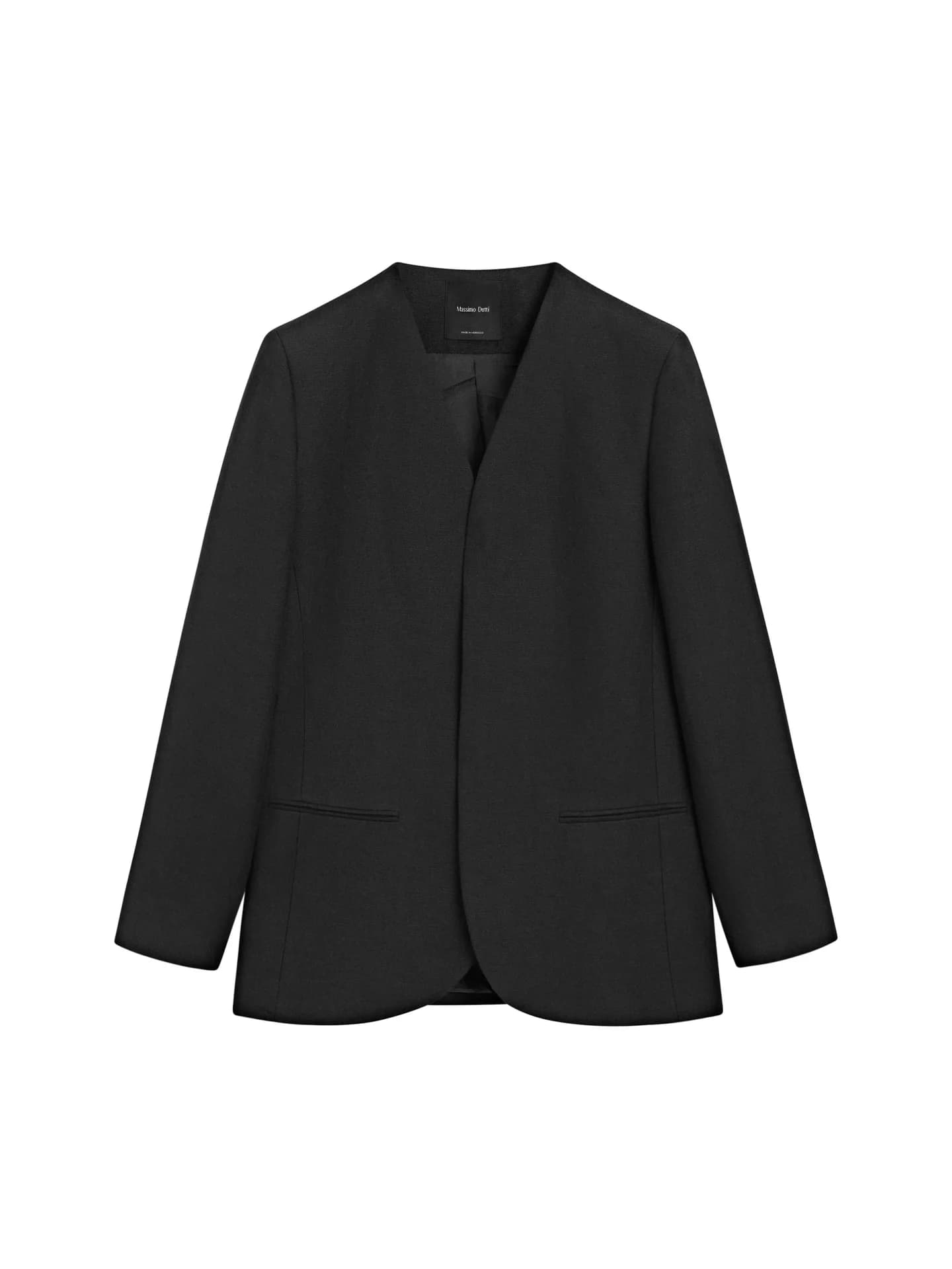 Жакет без лацканов из льна - фото 8