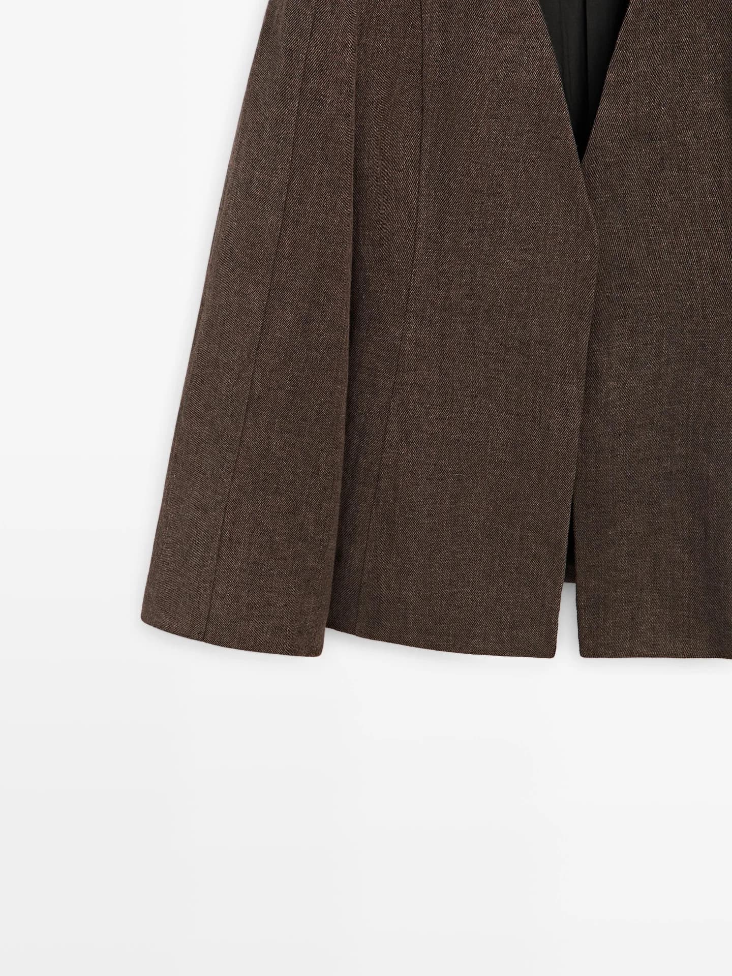 Жакет без лацканов из льна - фото 6