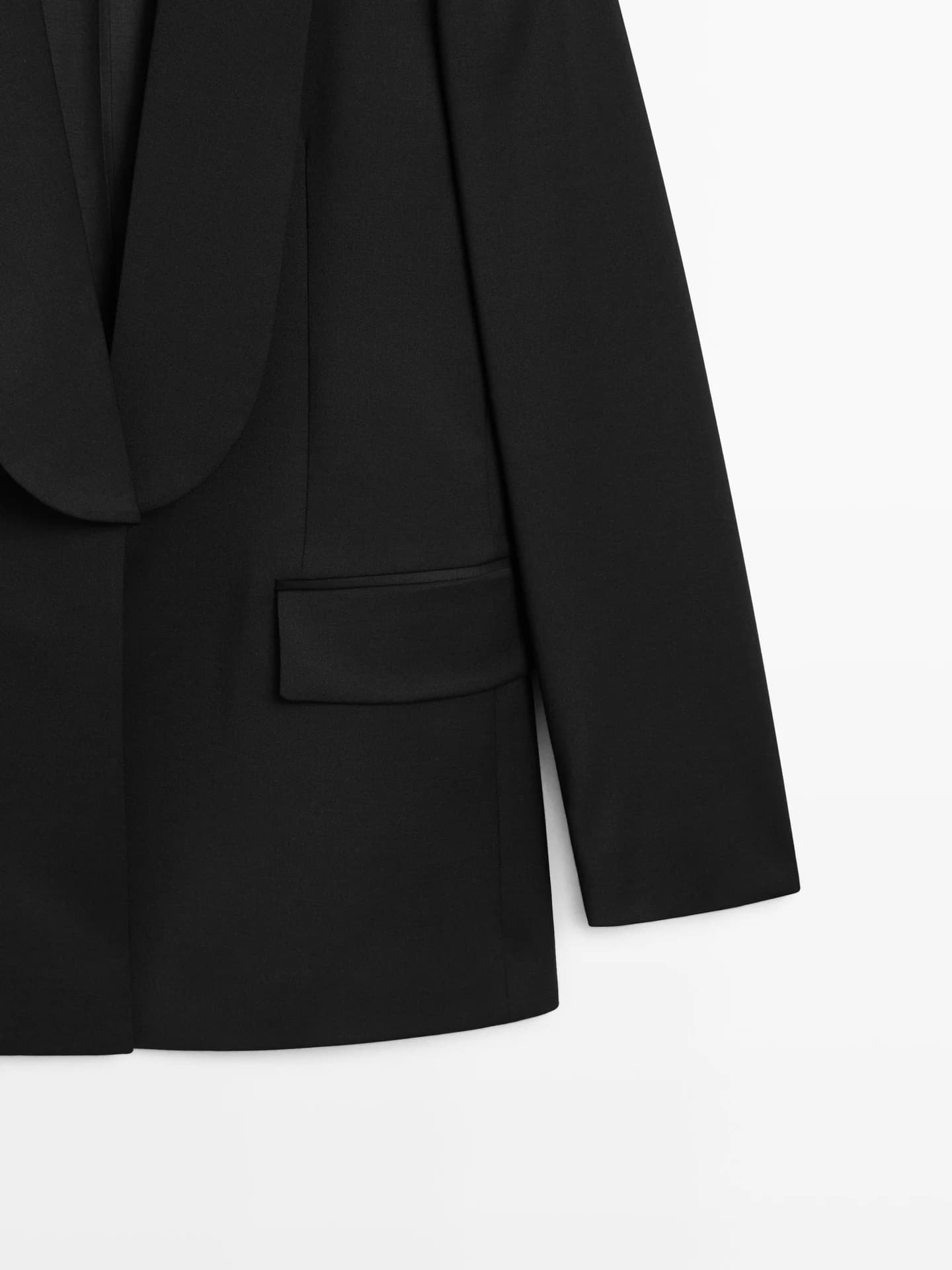 Жакет из смесовой шерсти с декоративными лацканами − Studio