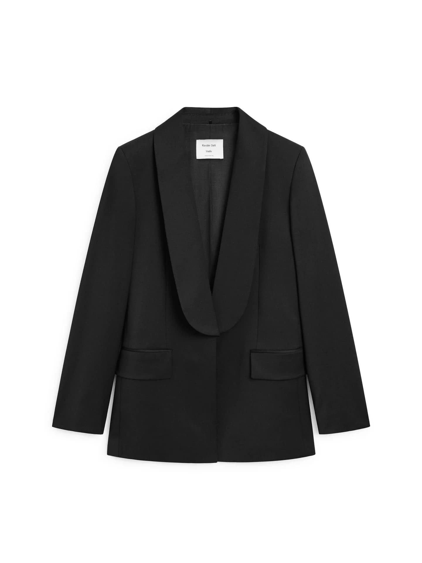 Жакет из смесовой шерсти с декоративными лацканами − Studio - фото 7