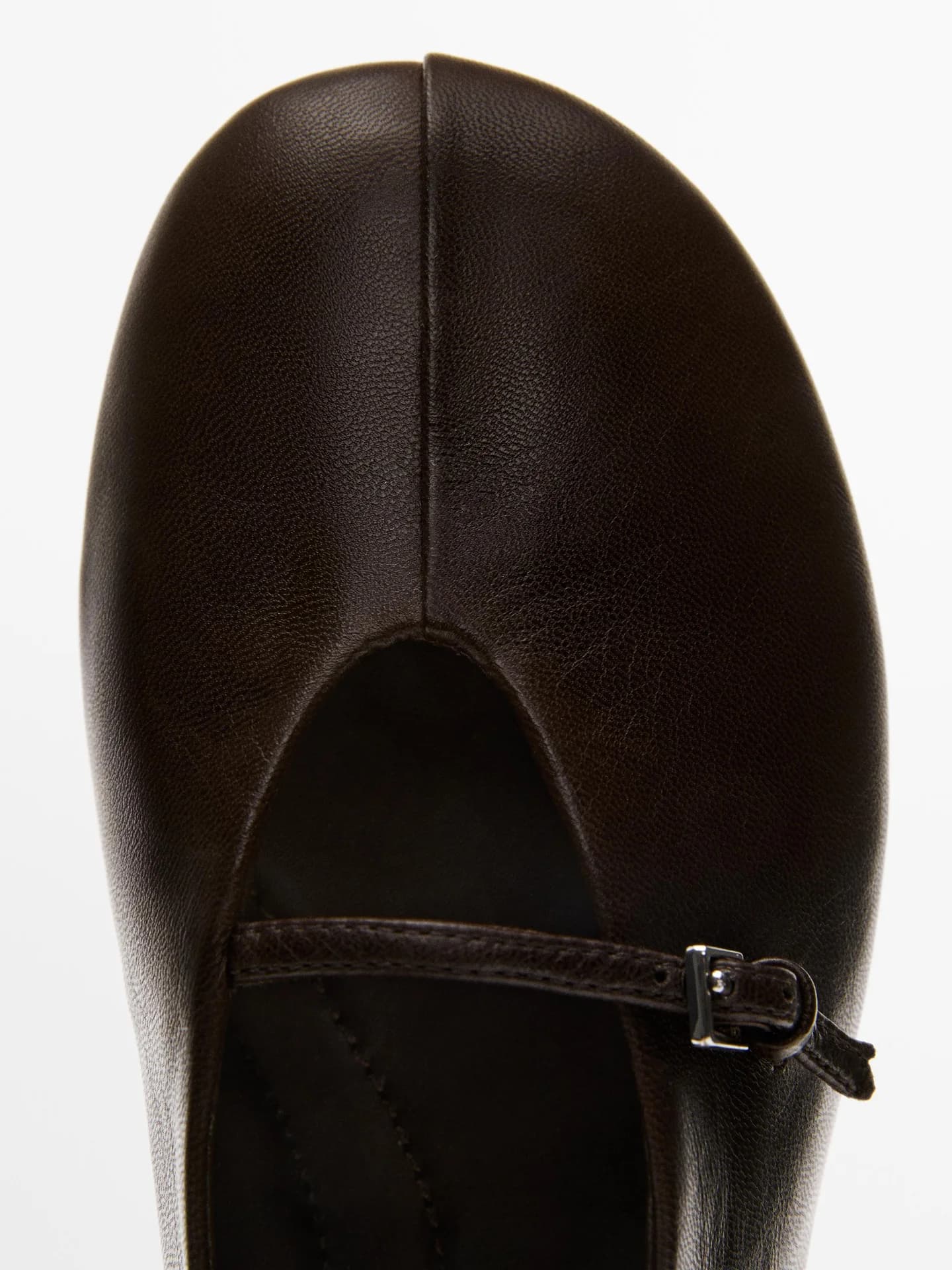 Кожаные балетки с пряжкой - фото 2