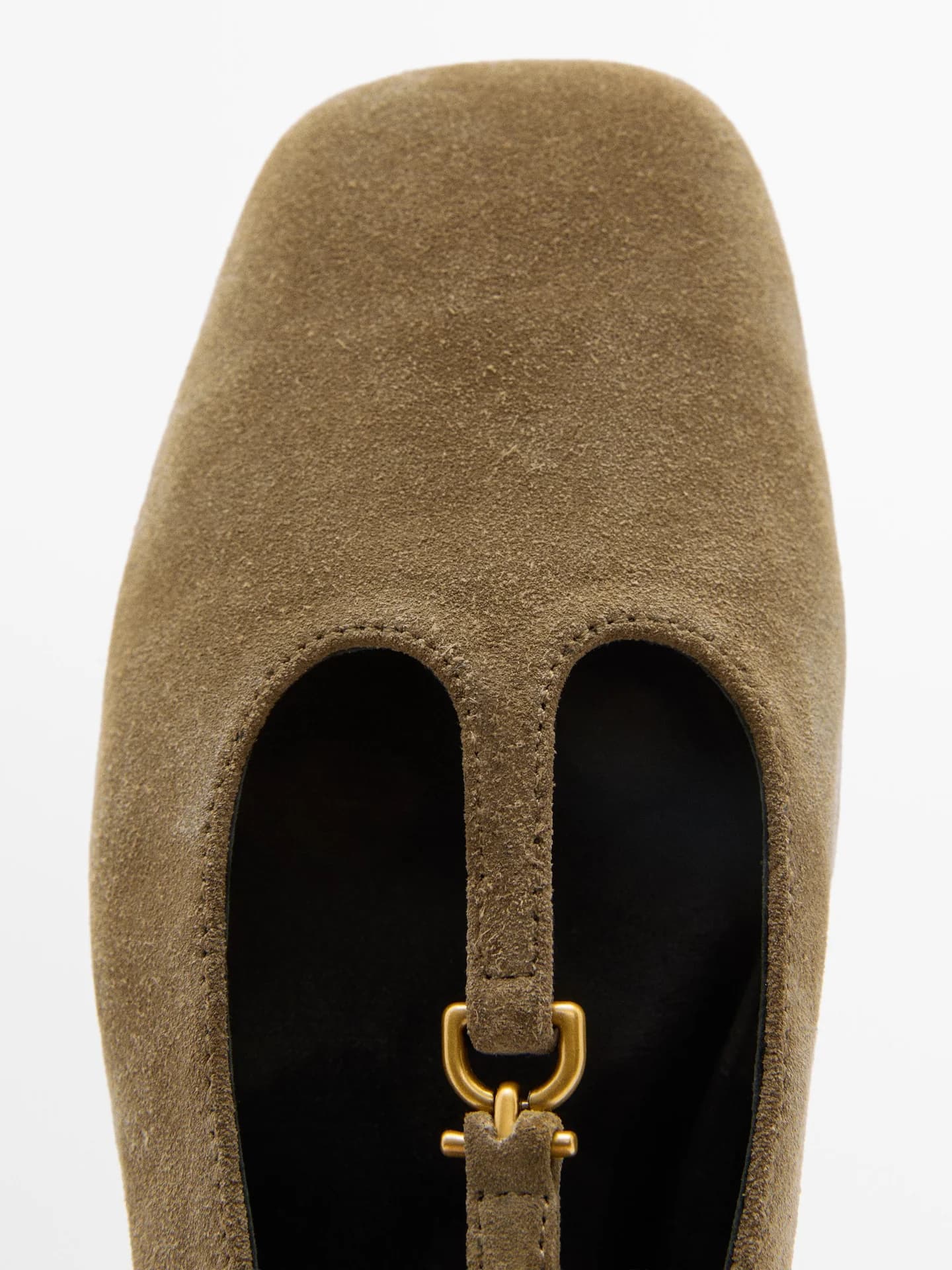 Балетки с замшевым ремешком на подъеме. - фото 4