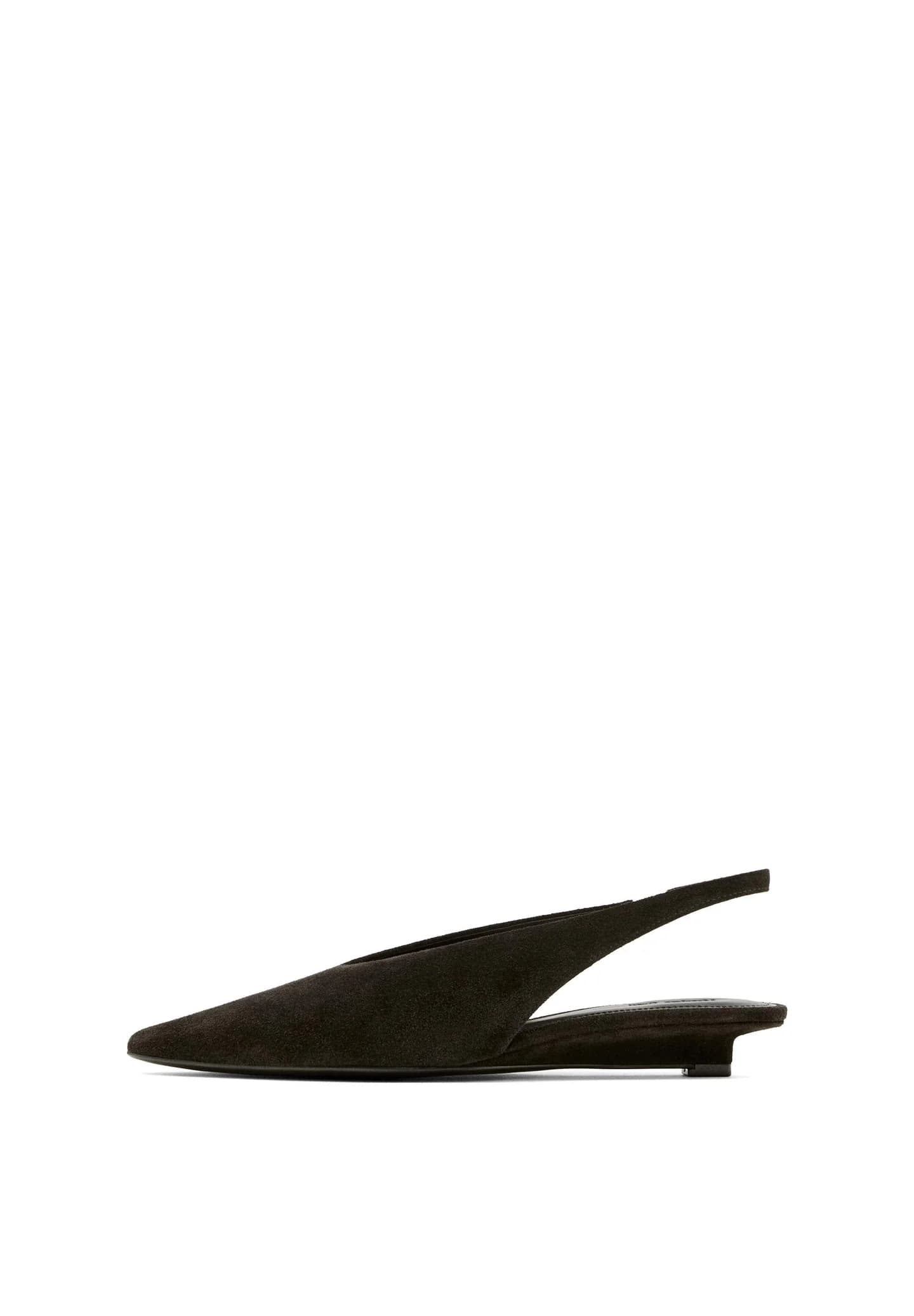 Туфли на открытом каблуке из замши. - фото 9