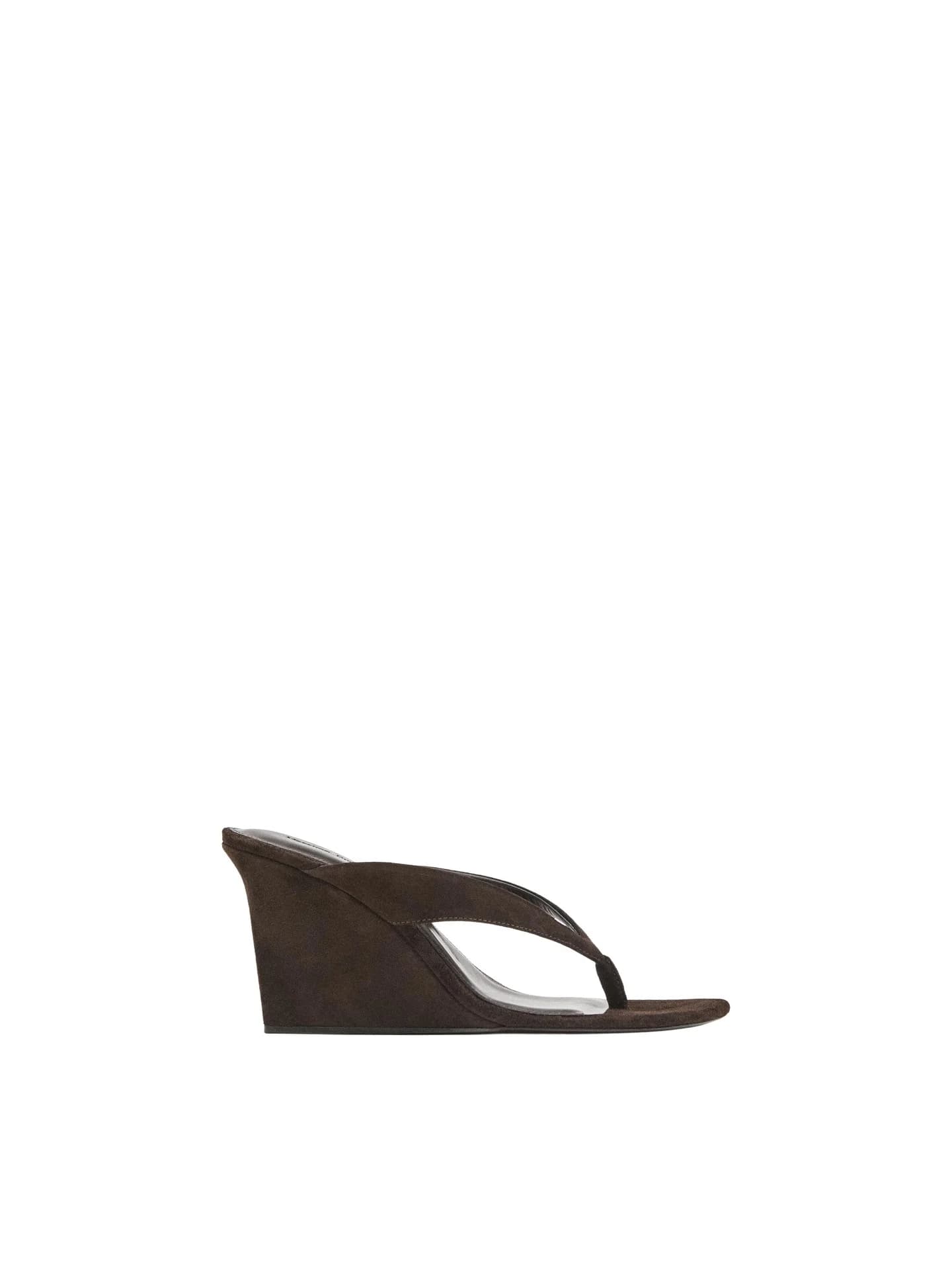 Босоножки на танкетке из замшевой кожи - фото 10