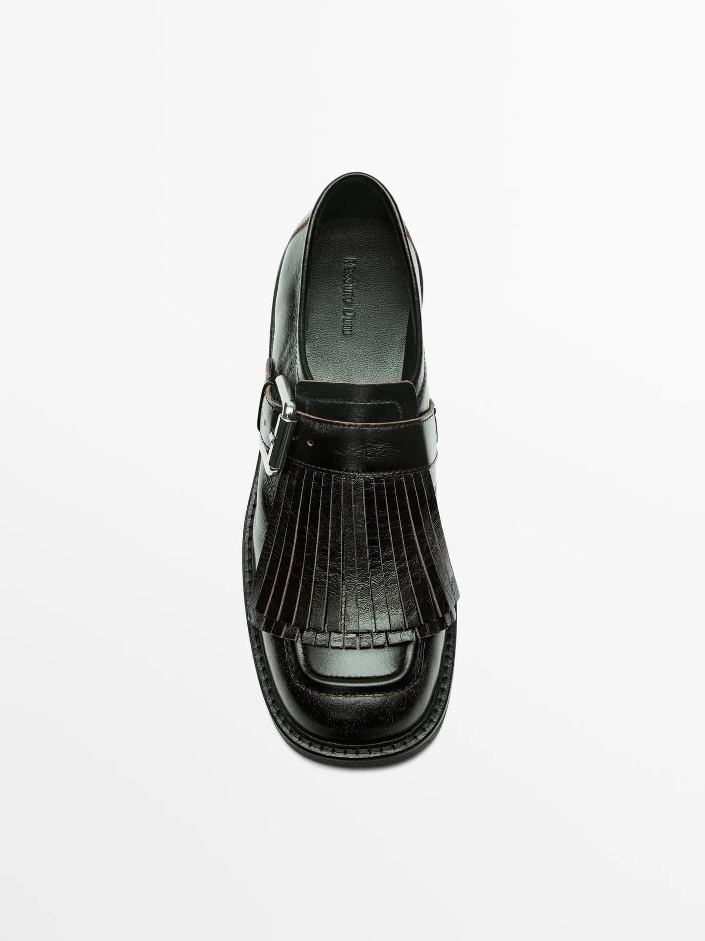 Туфли дерби с пряжкой с бахромой - фото 2