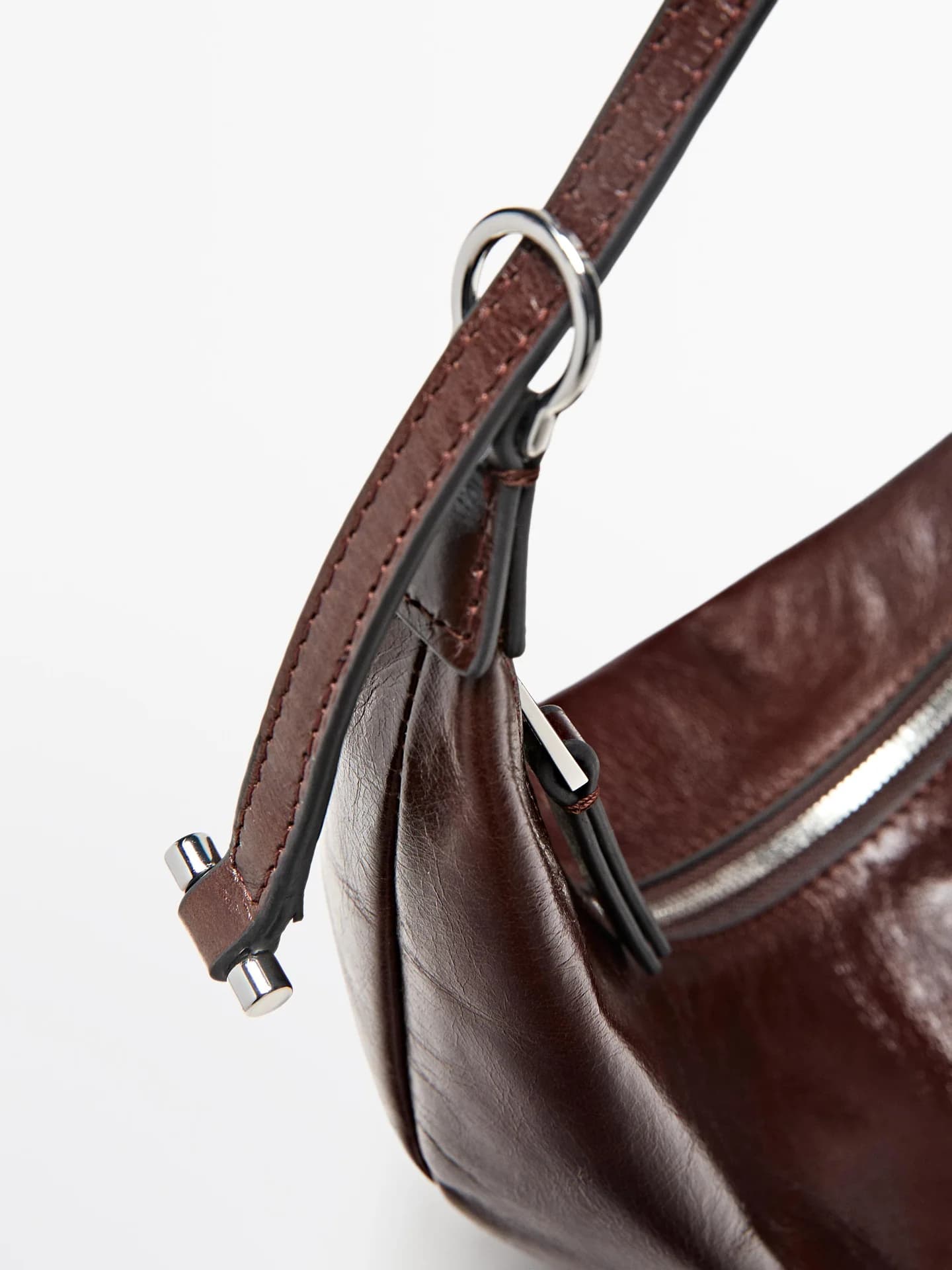 Маленькая сумка из кожи наппа - фото 11