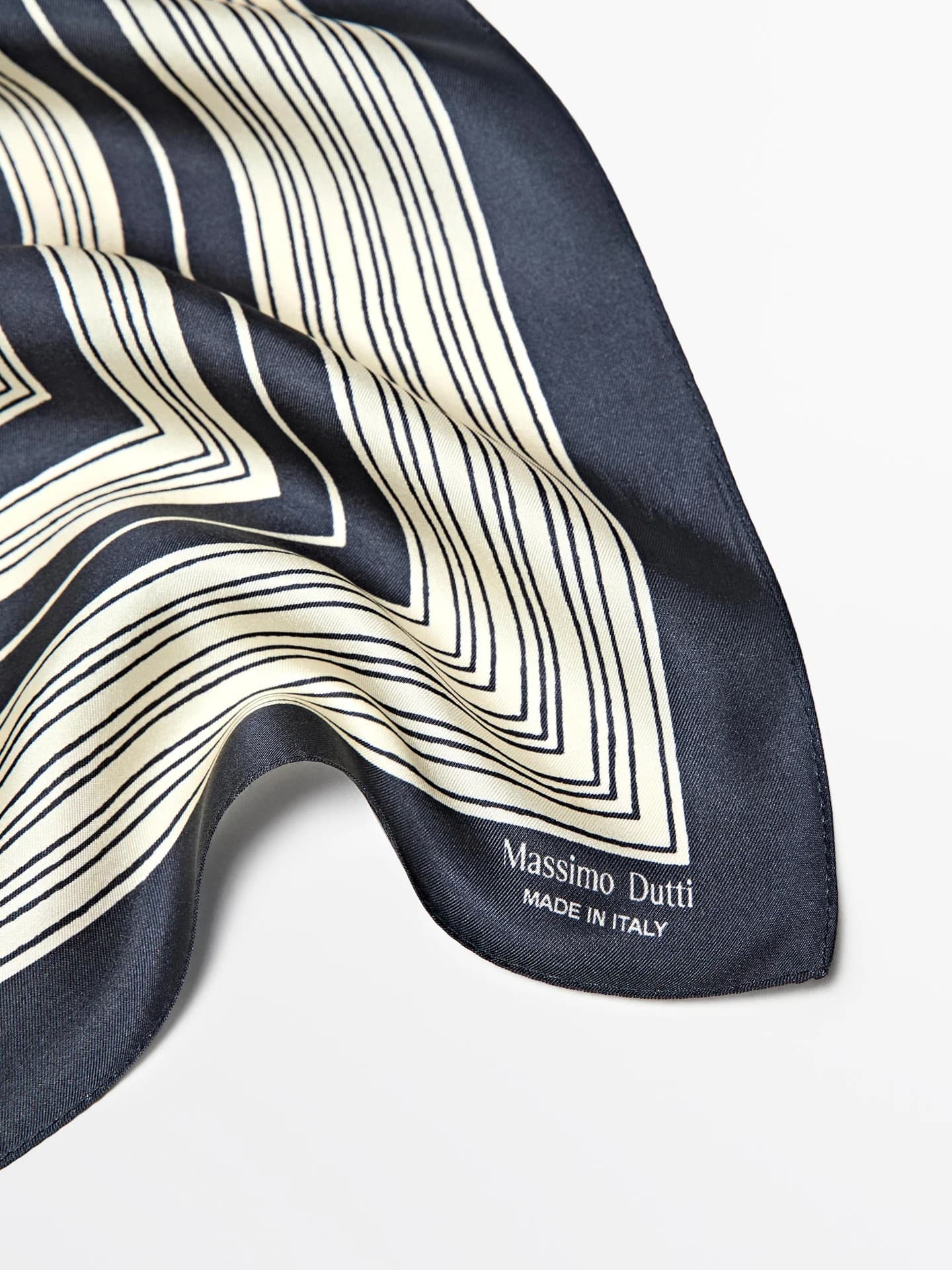 Полосатый шарф из 100% шелка. - фото 4