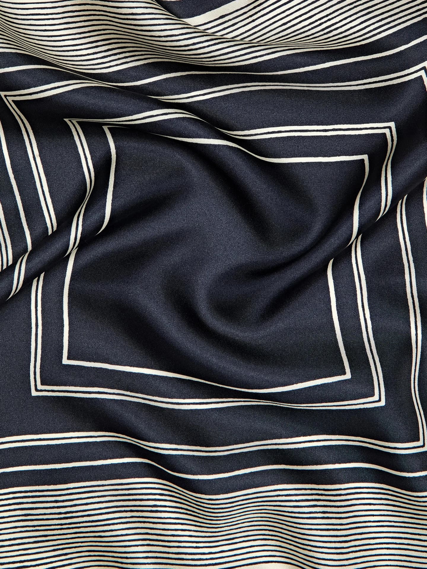 Полосатый шарф из 100% шелка. - фото 7