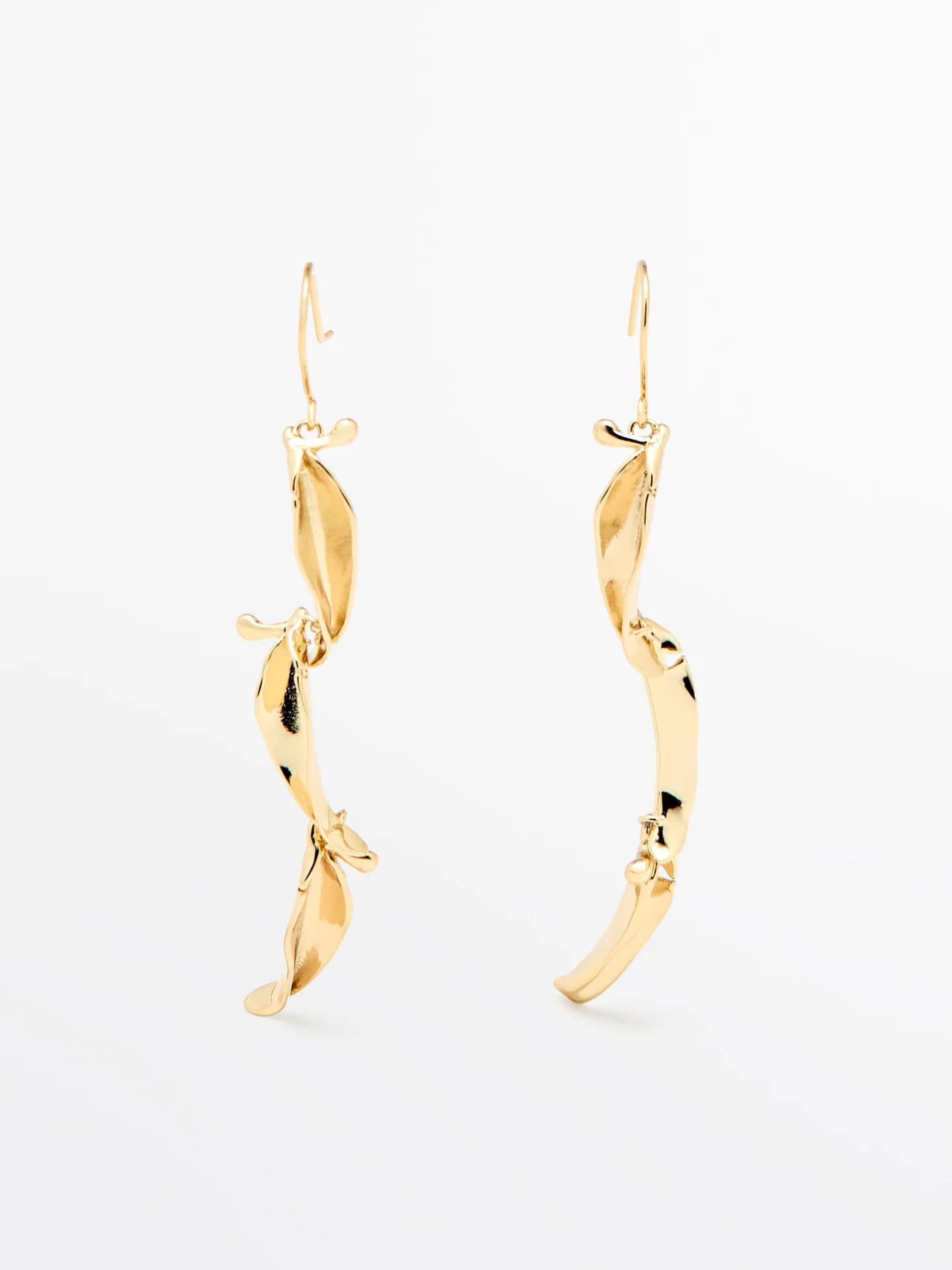 Серьги-подвески в форме листьев - фото 5