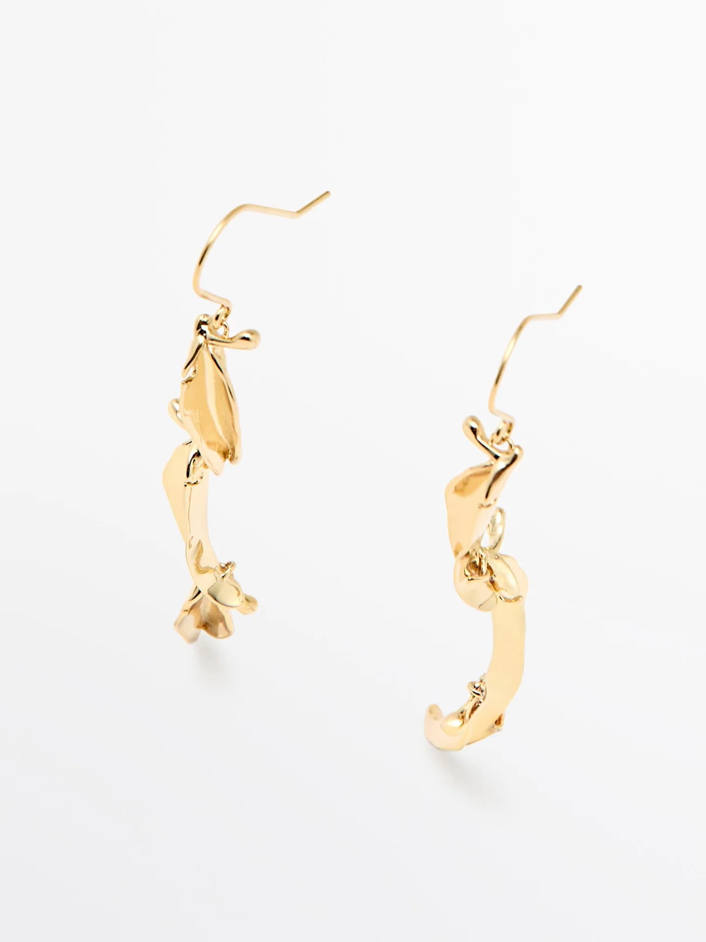 Серьги-подвески в форме листьев - фото 6