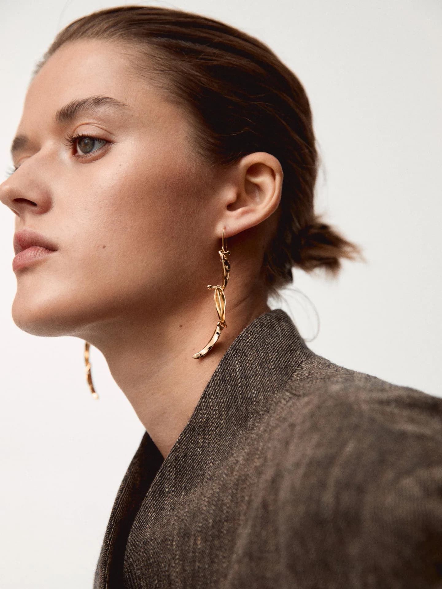 Серьги-подвески в форме листьев - фото 10