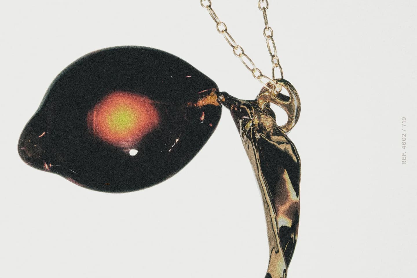 Колье-цепочка со стеклянной подвеской в ​​форме лимона - фото 10