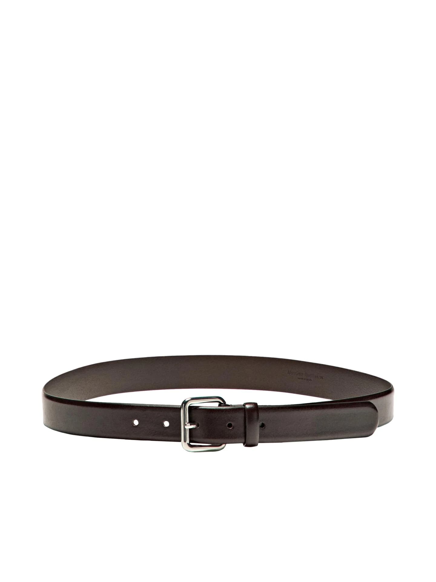 Кожаный ремень с квадратной пряжкой - фото 7