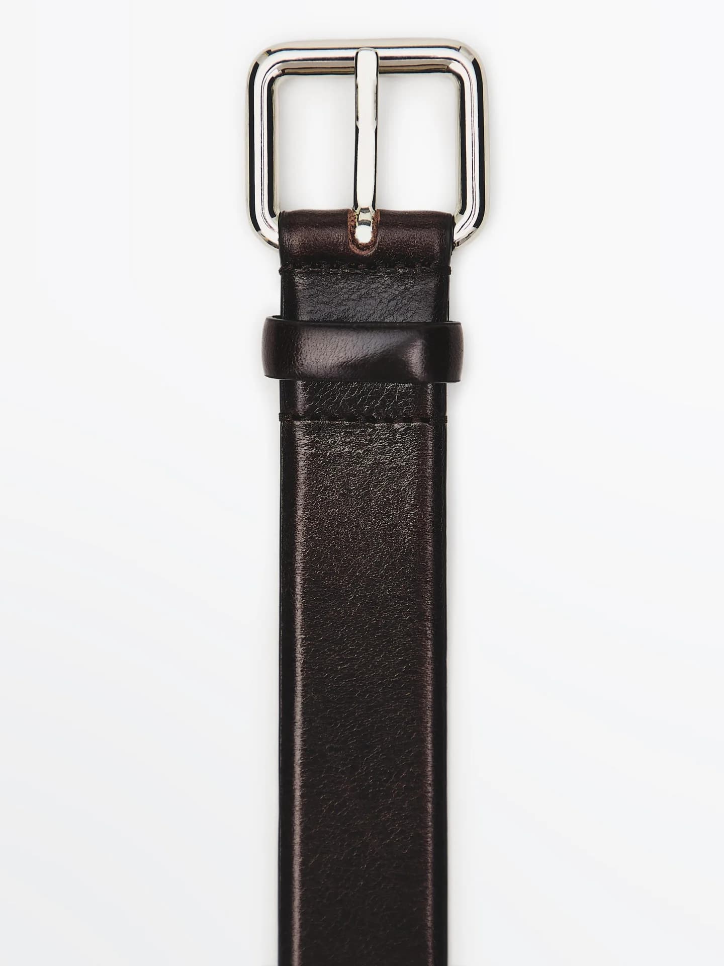 Кожаный ремень с квадратной пряжкой - фото 8