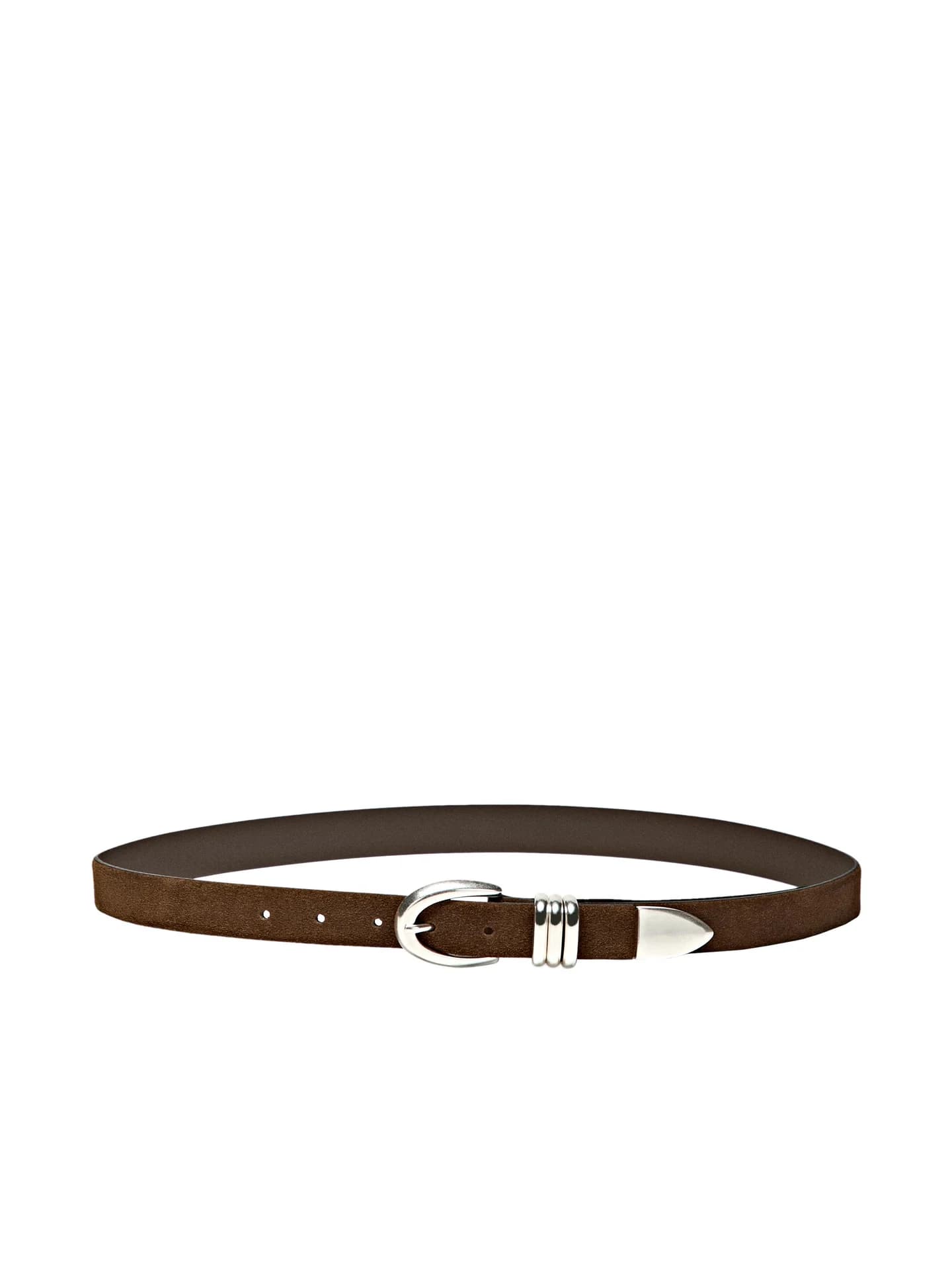 Ремень из кожи наппа с металлическим элементом - фото 4