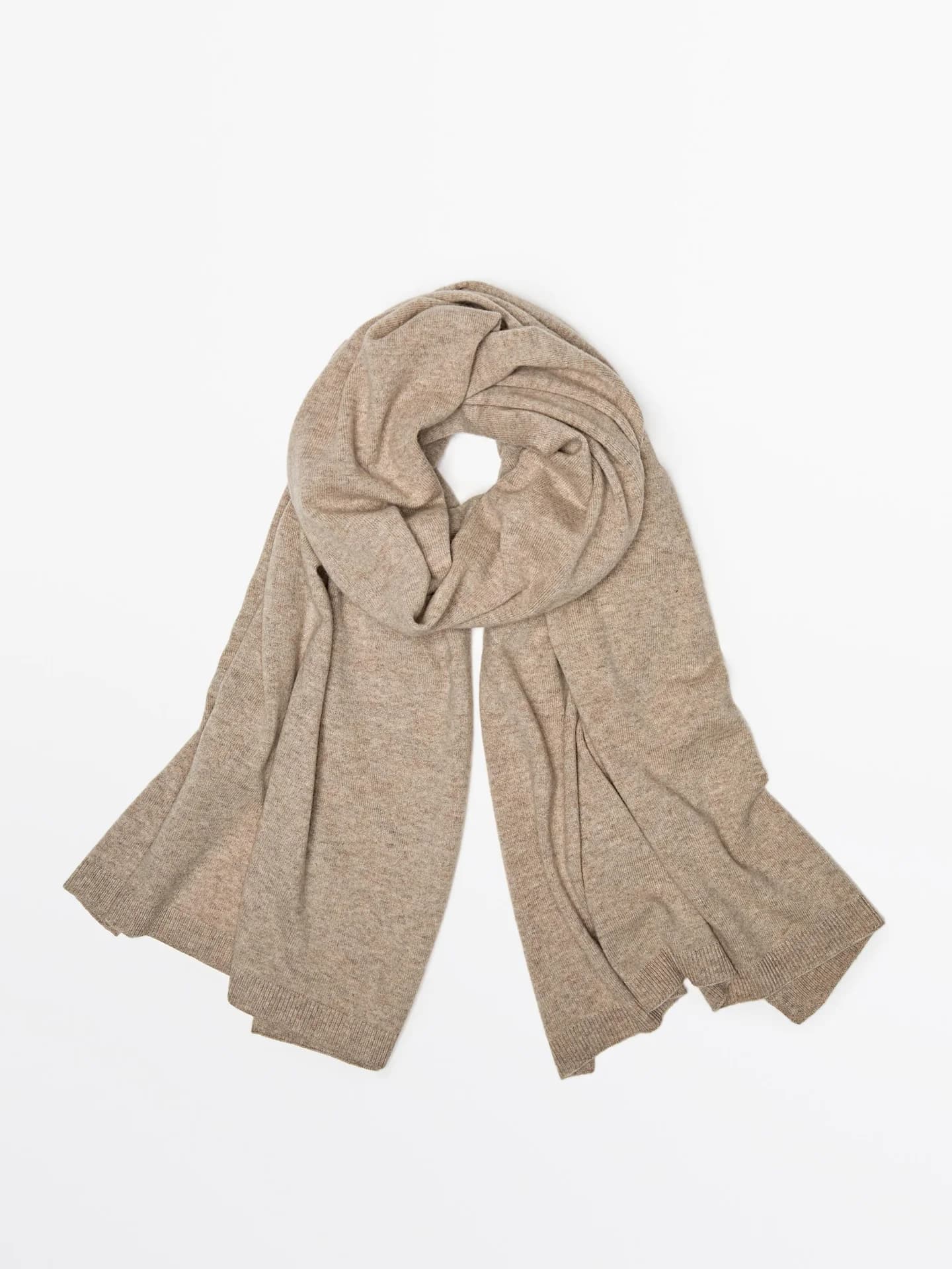 Тонкий шарф из смесовой шерсти. - фото 4